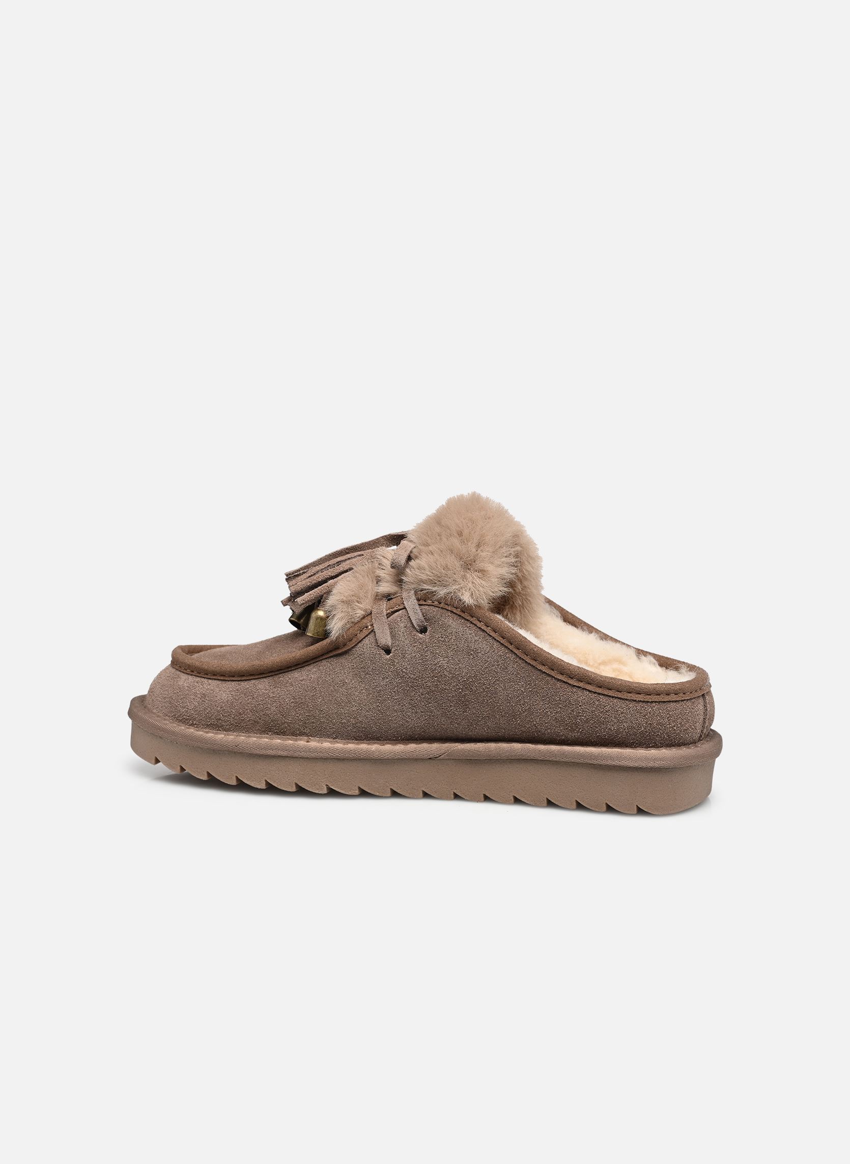 Pantoletten Cow suede sabot damen braun Colors of California Pantoletten Cow suede sabot damen braun TAUPE