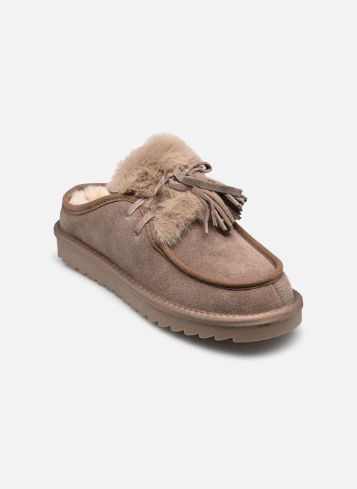 Colors of California Pantoletten Cow suede sabot damen braun
