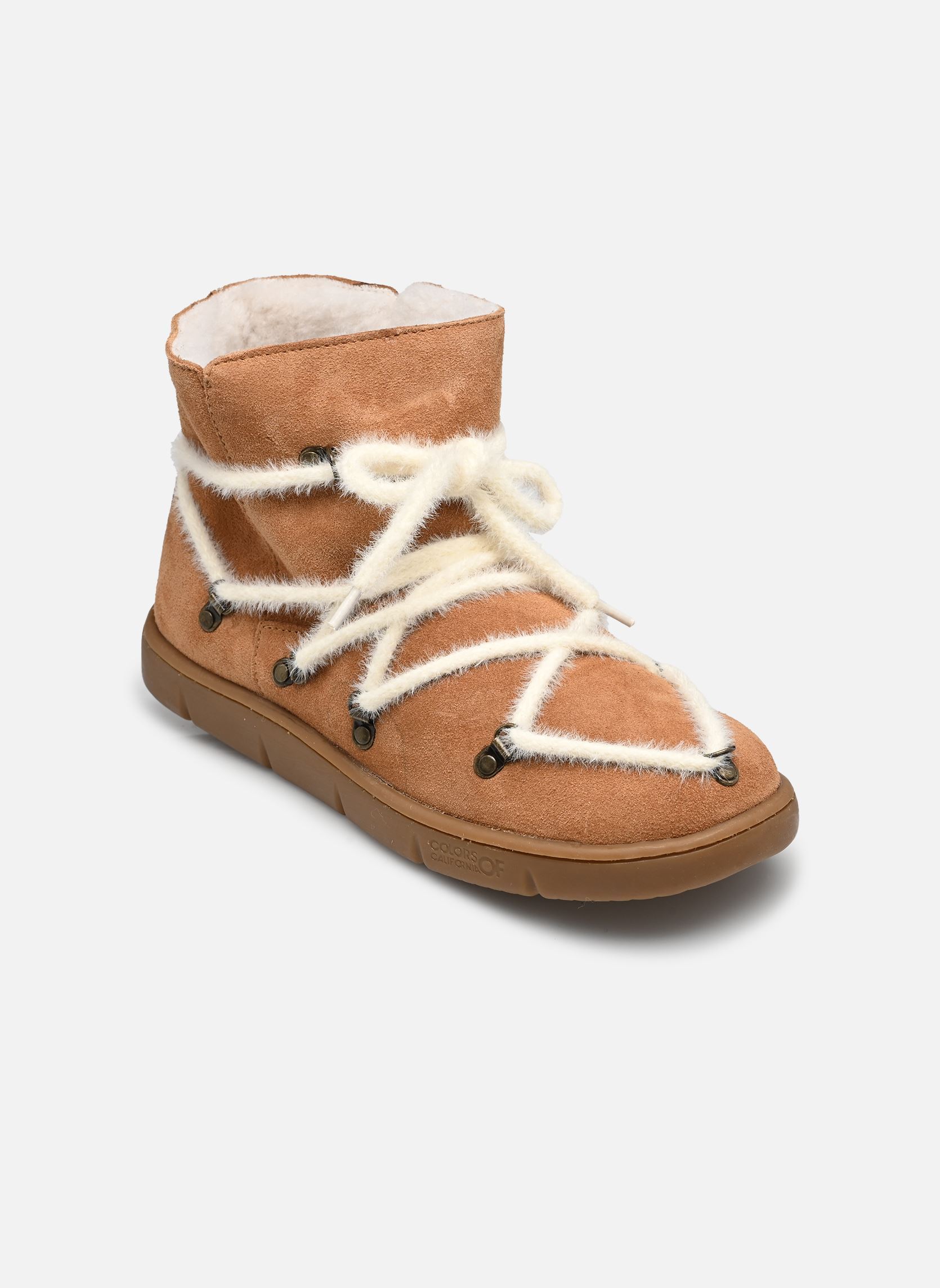 Bottines fourrées Laced hiking boot femme marron Colors of California Bottines fourrées Laced hiking boot femme marron TAN