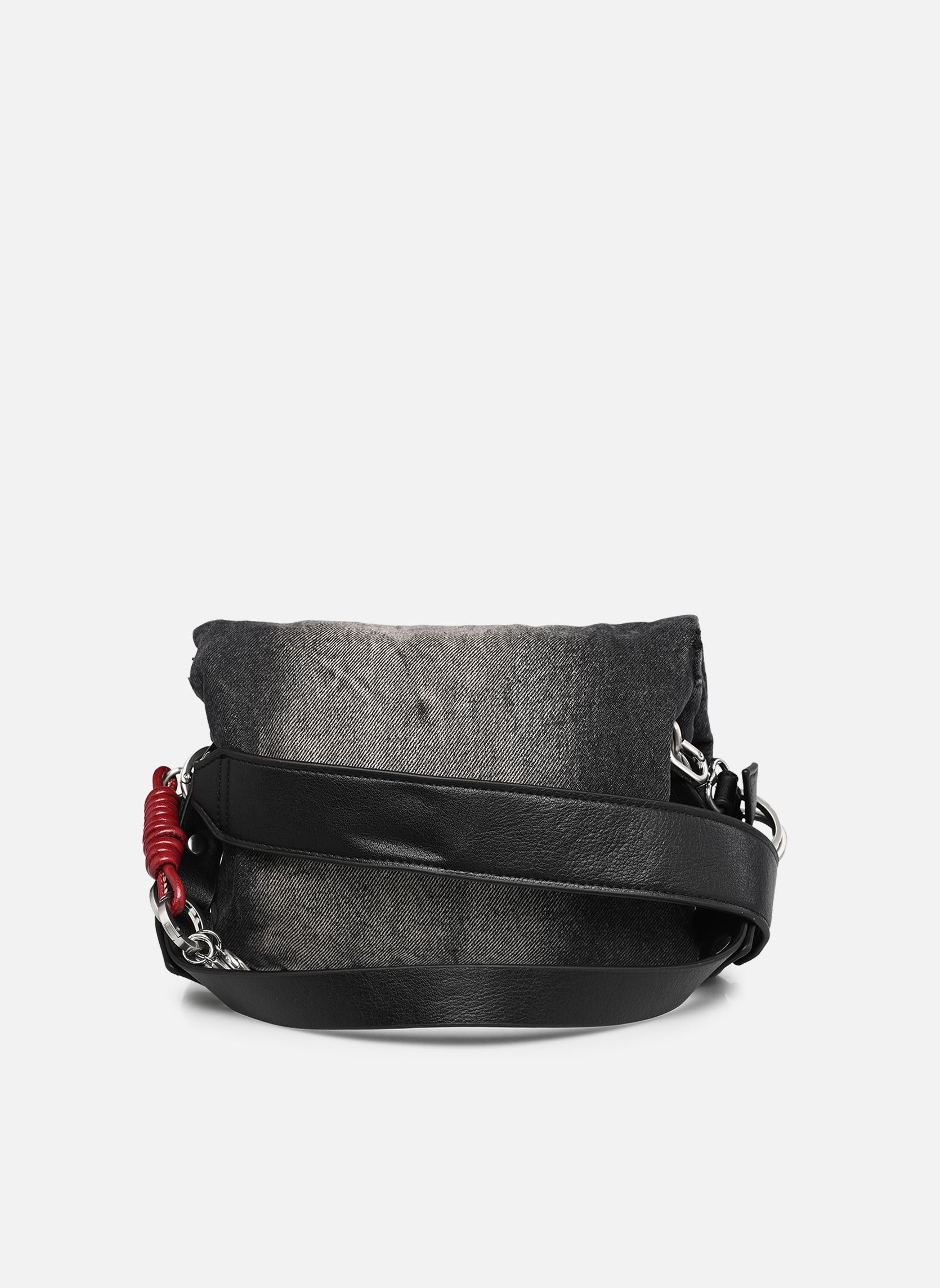 Sacs bandoulière Sac HALF LOGO D femme gris Desigual Sacs bandoulière Sac HALF LOGO D femme gris DENIM DARK GREY