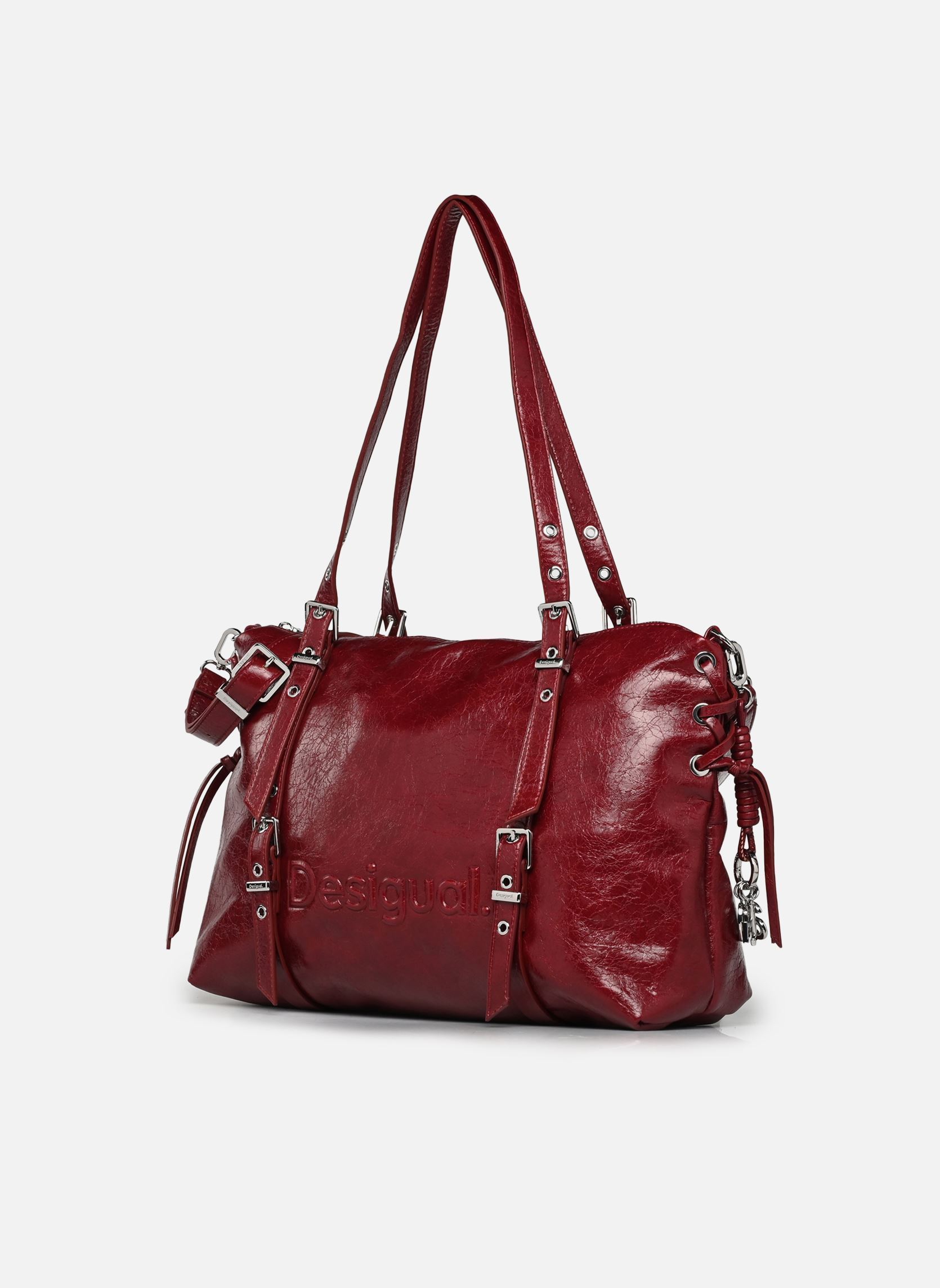 Cabas Sac HALF LOGO LANUZA GRA femme rouge Desigual Cabas Sac HALF LOGO LANUZA GRA femme rouge GARNET