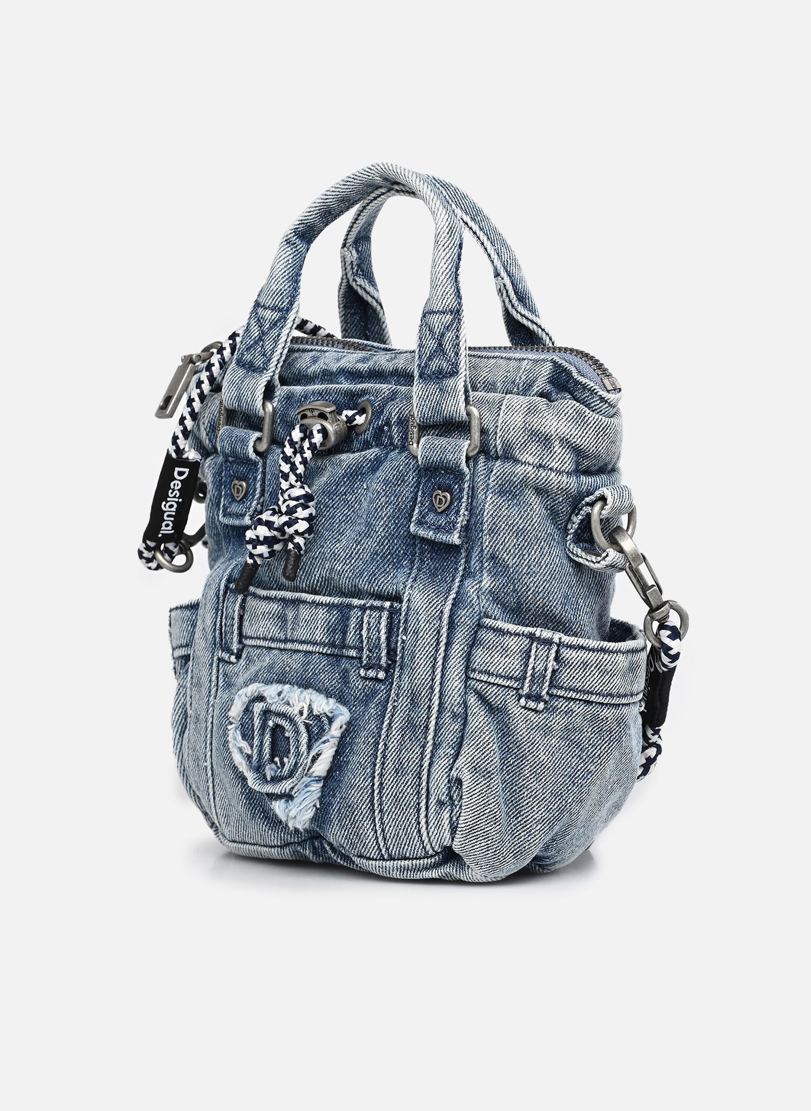 Sacs bandoulière Sac JACKDENIM GLOBE femme bleu Desigual Sacs bandoulière Sac JACKDENIM GLOBE femme bleu DENIM RAW
