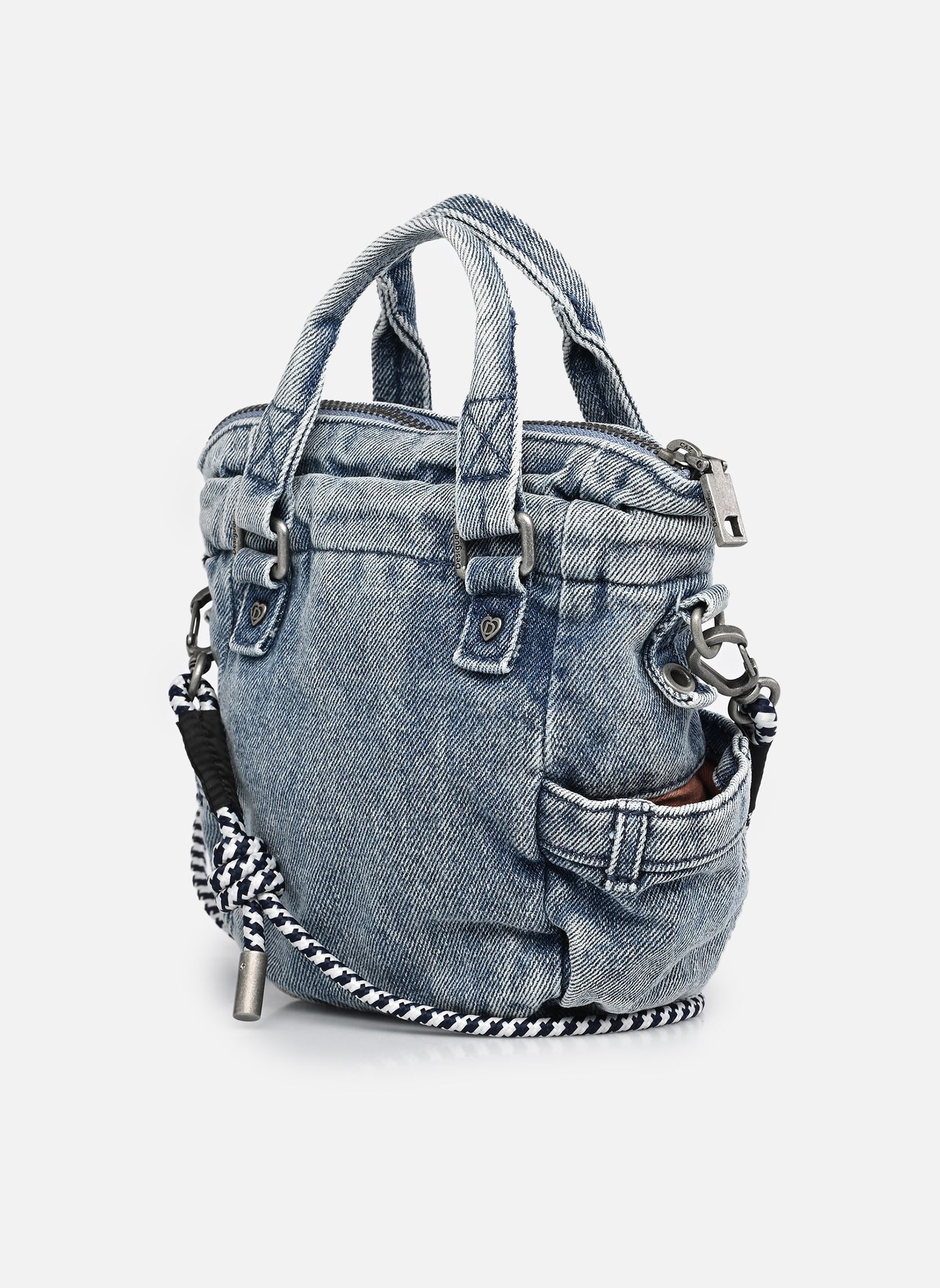 Sacs bandoulière Sac JACKDENIM GLOBE femme bleu Desigual Sacs bandoulière Sac JACKDENIM GLOBE femme bleu DENIM RAW
