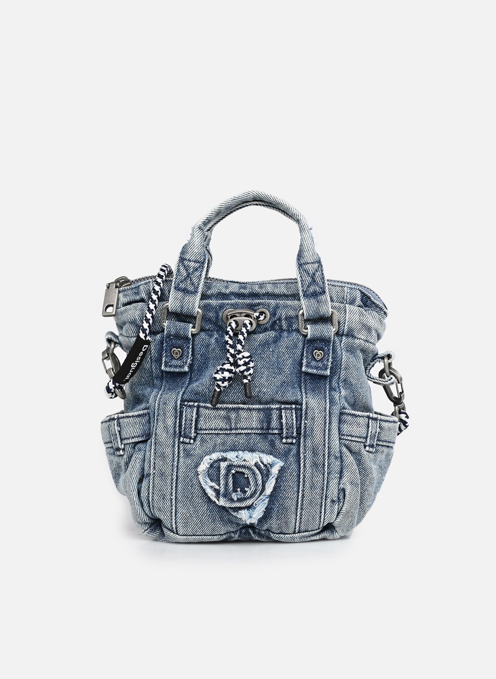 Sacs bandoulière Sac JACKDENIM GLOBE femme bleu Desigual Sacs bandoulière Sac JACKDENIM GLOBE femme bleu DENIM RAW