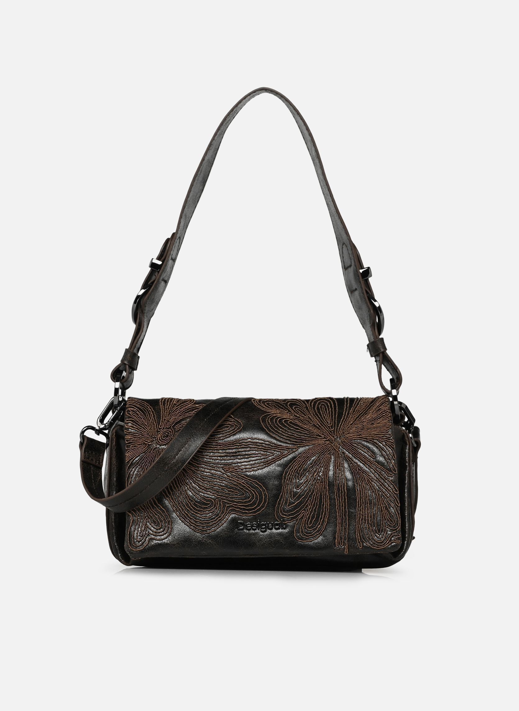 Sacs bandoulière Sac MISTRAL NARON MIN femme marron Desigual Sacs bandoulière Sac MISTRAL NARON MIN femme marron CHOCOLATE