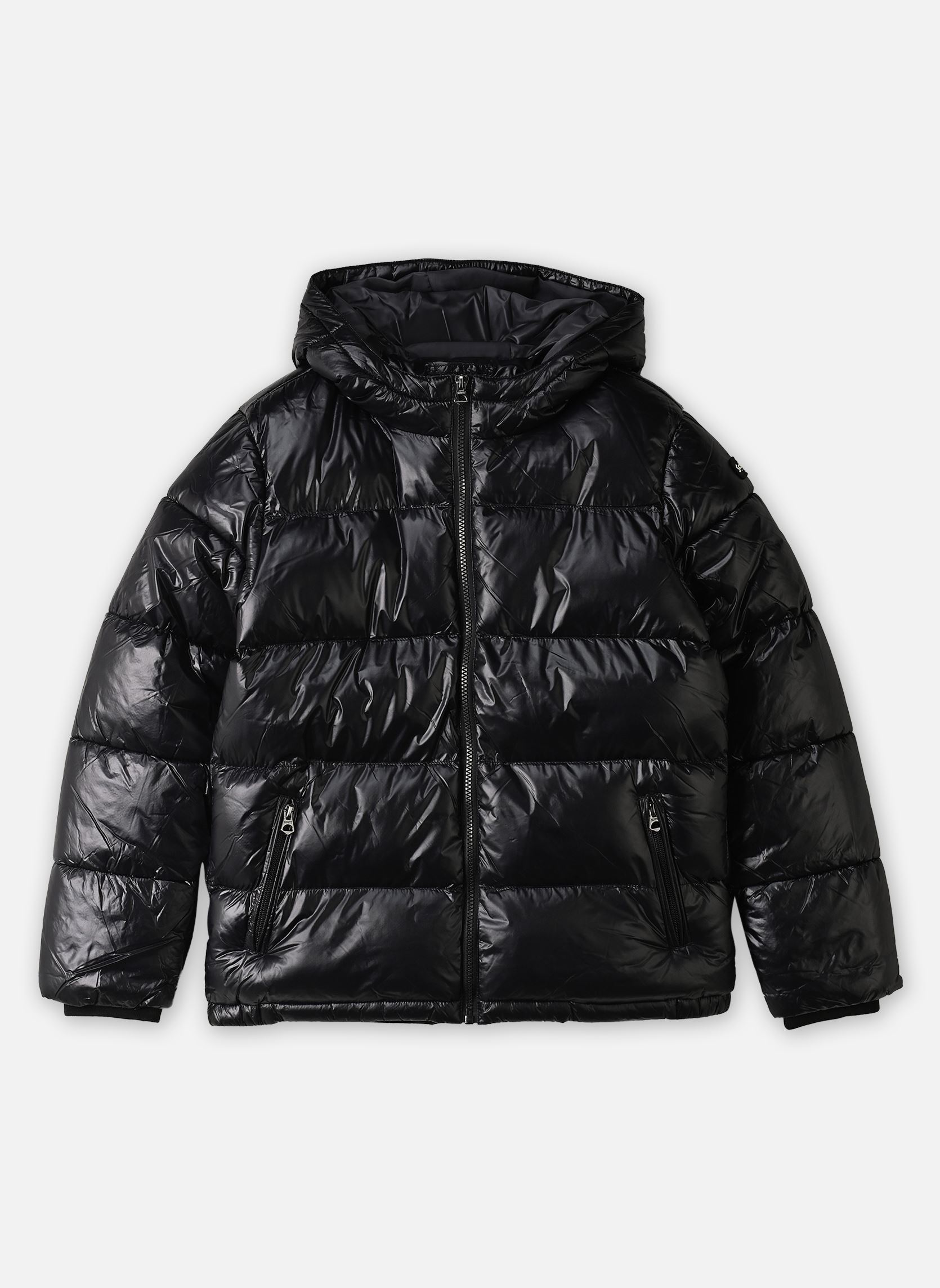 Gewatteerde jassen Doudoune Brillante Kids Schott COLUMBUSB jongens zwart Schott Gewatteerde jassen Doudoune Brillante Kids Schott COLUMBUSB jongens zwart BLACK
