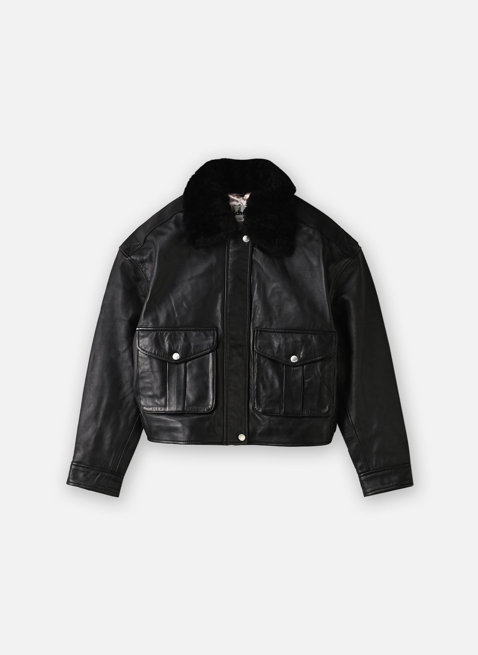Vestes et manteaux Blouson Aviateur Crop Schott LCWDELIA2 femme noir Schott Vestes et manteaux Blouson Aviateur Crop Schott LCWDELIA2 femme noir BLACK