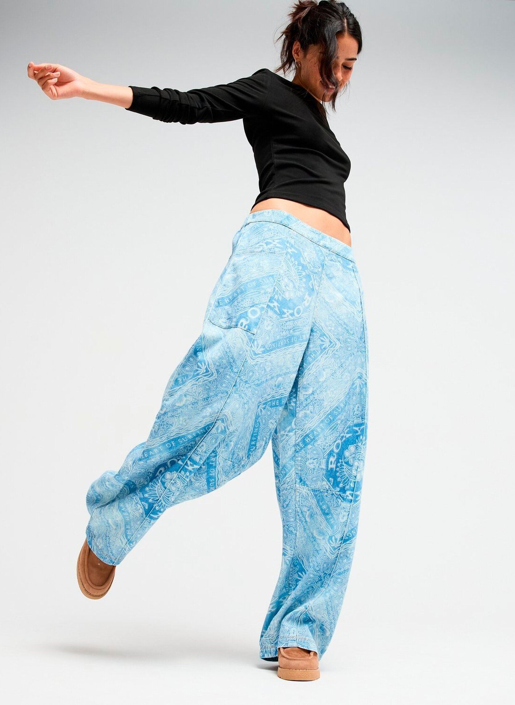 Wijde broeken Beach Flirt Ban dames blauw Roxy Wijde broeken Beach Flirt Ban dames blauw DUTCH BLUE BANDANA