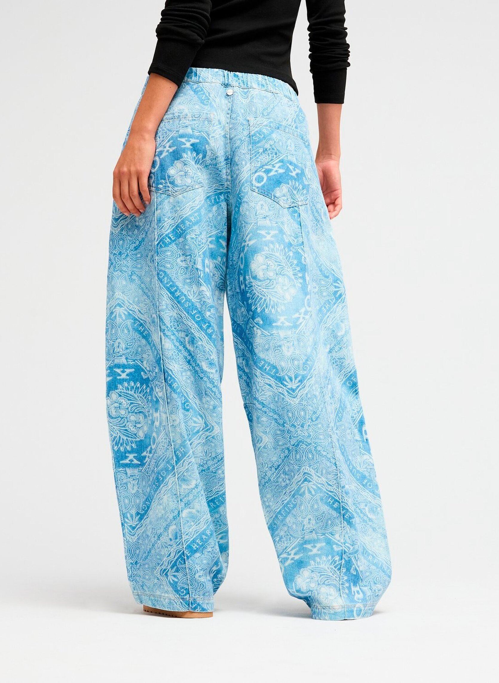 Wijde broeken Beach Flirt Ban dames blauw Roxy Wijde broeken Beach Flirt Ban dames blauw DUTCH BLUE BANDANA