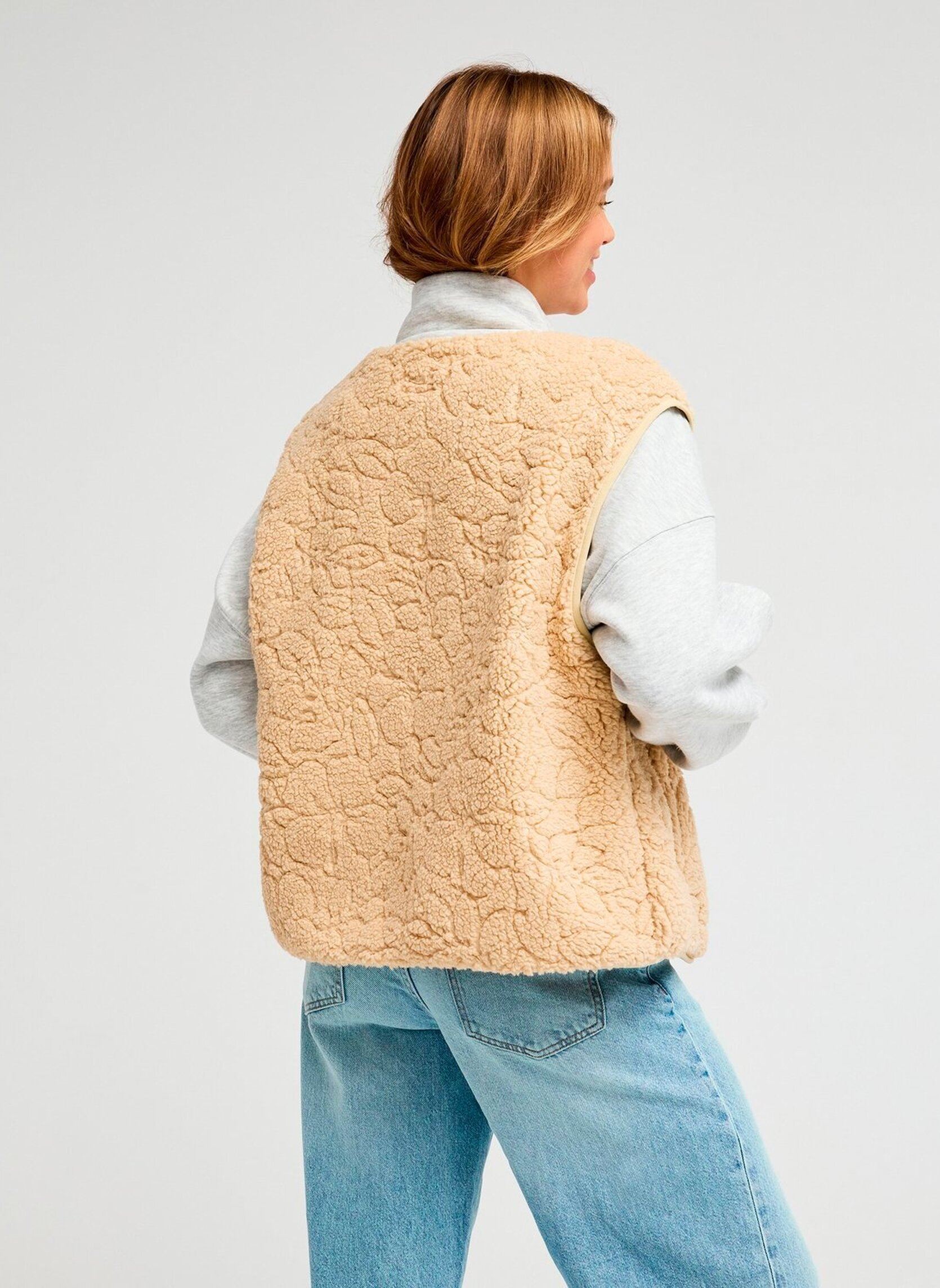 Vestes polaires Best Town Vest femme beige Roxy Vestes polaires Best Town Vest femme beige PEEBLE OUTLINE MO