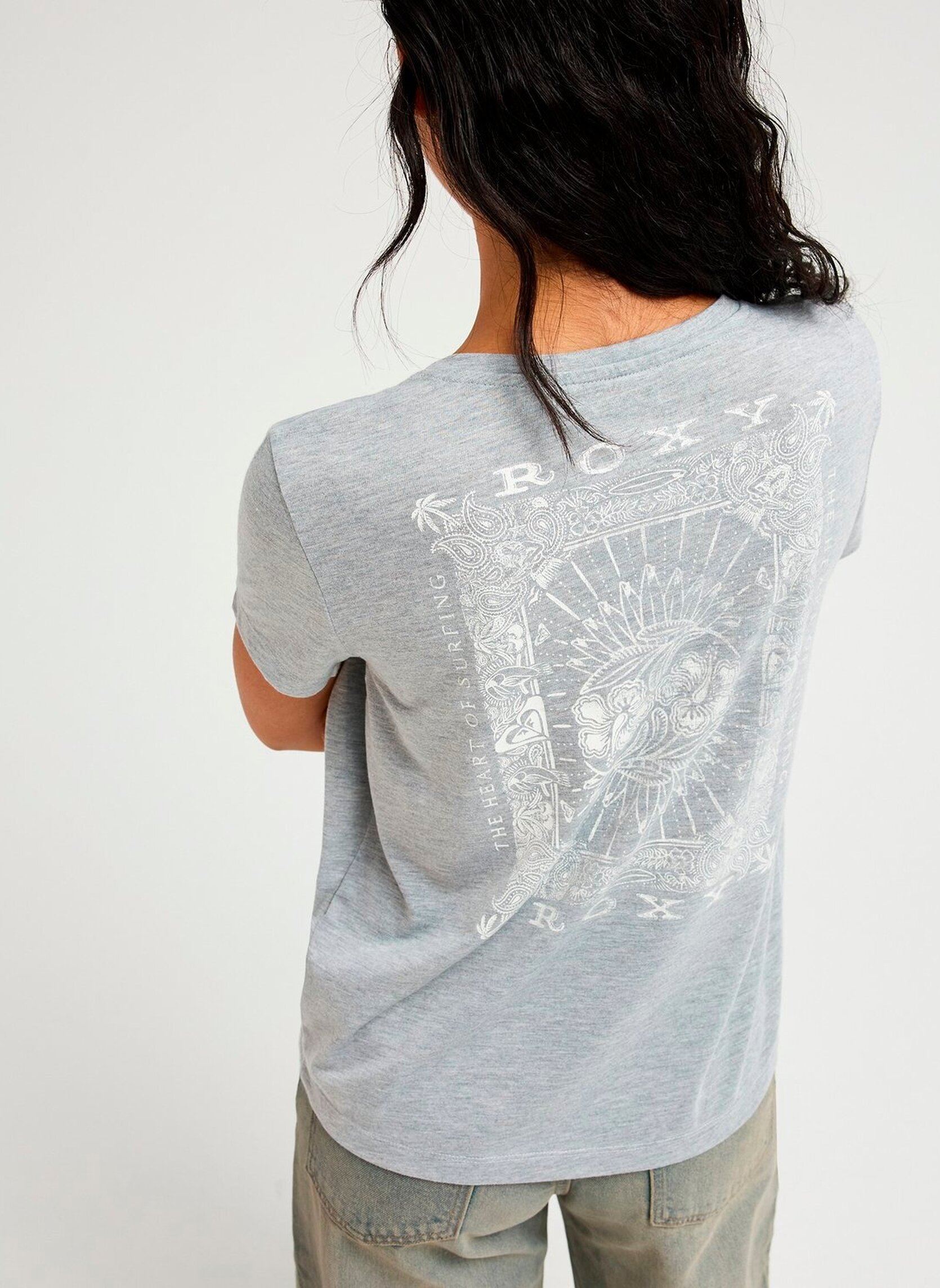 Tee-shirts Laguna Green V femme gris Roxy Tee-shirts Laguna Green V femme gris HEATHER GREY