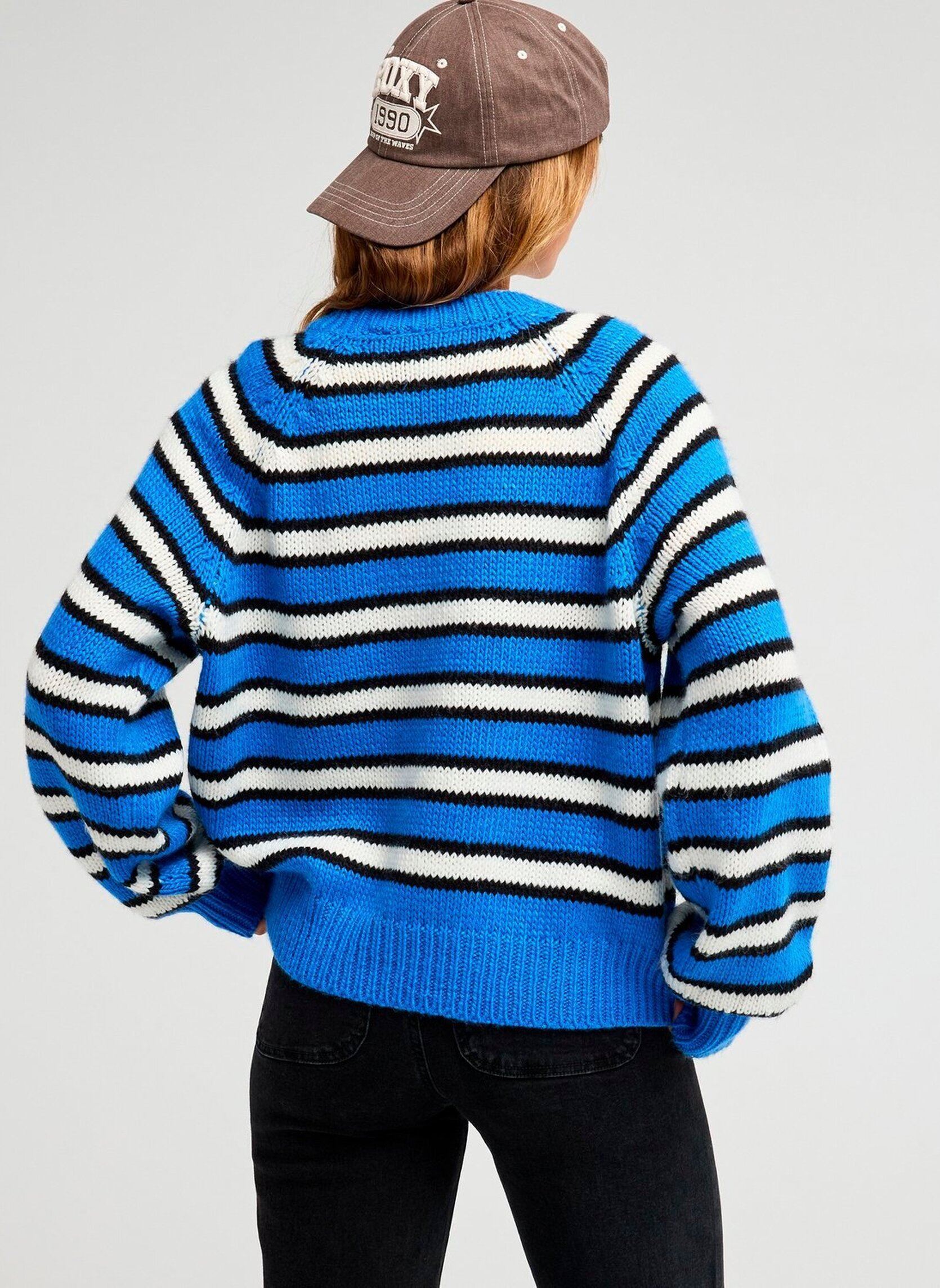 Pullover One In School damen blau Roxy Pullover One In School damen blau COCONUT MILK REWIND STRIPE BIG
