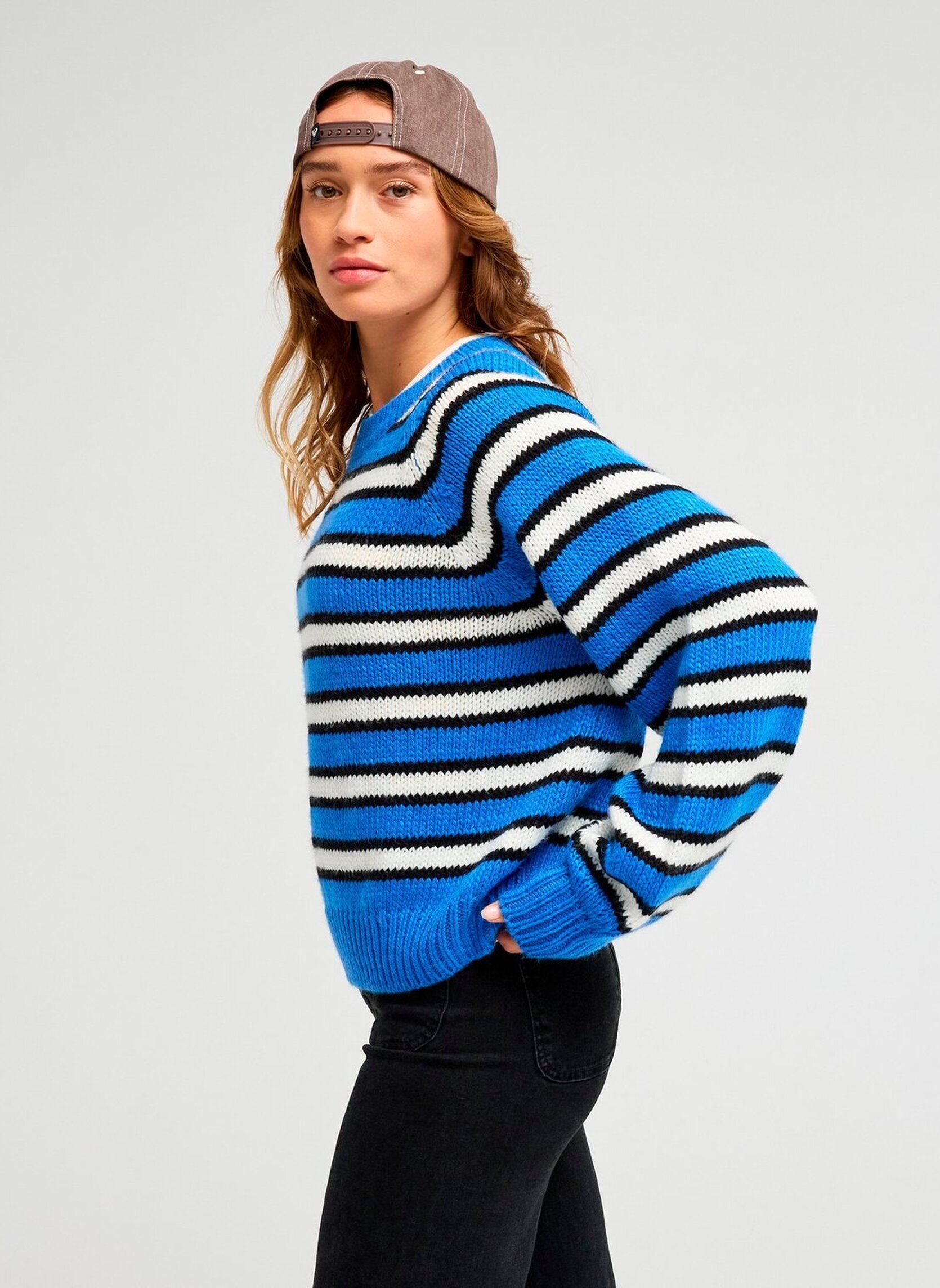 Pullover One In School damen blau Roxy Pullover One In School damen blau COCONUT MILK REWIND STRIPE BIG