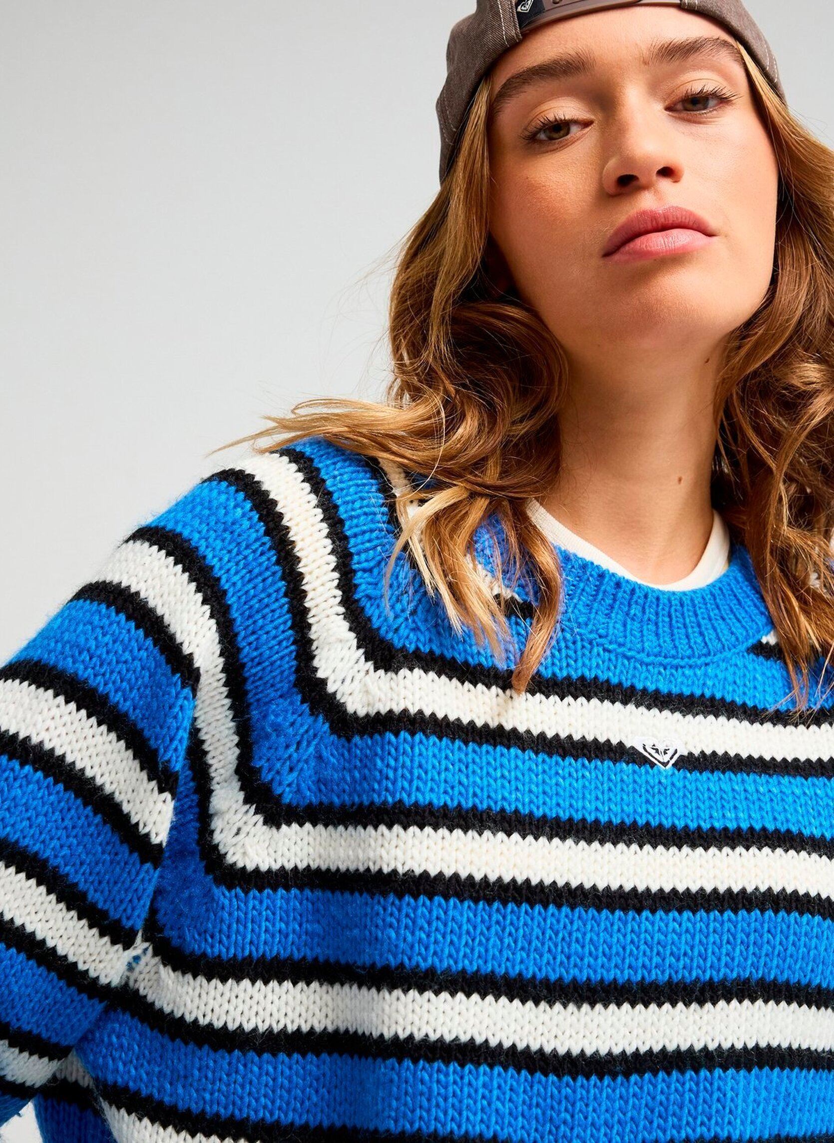 Pullover One In School damen blau Roxy Pullover One In School damen blau COCONUT MILK REWIND STRIPE BIG