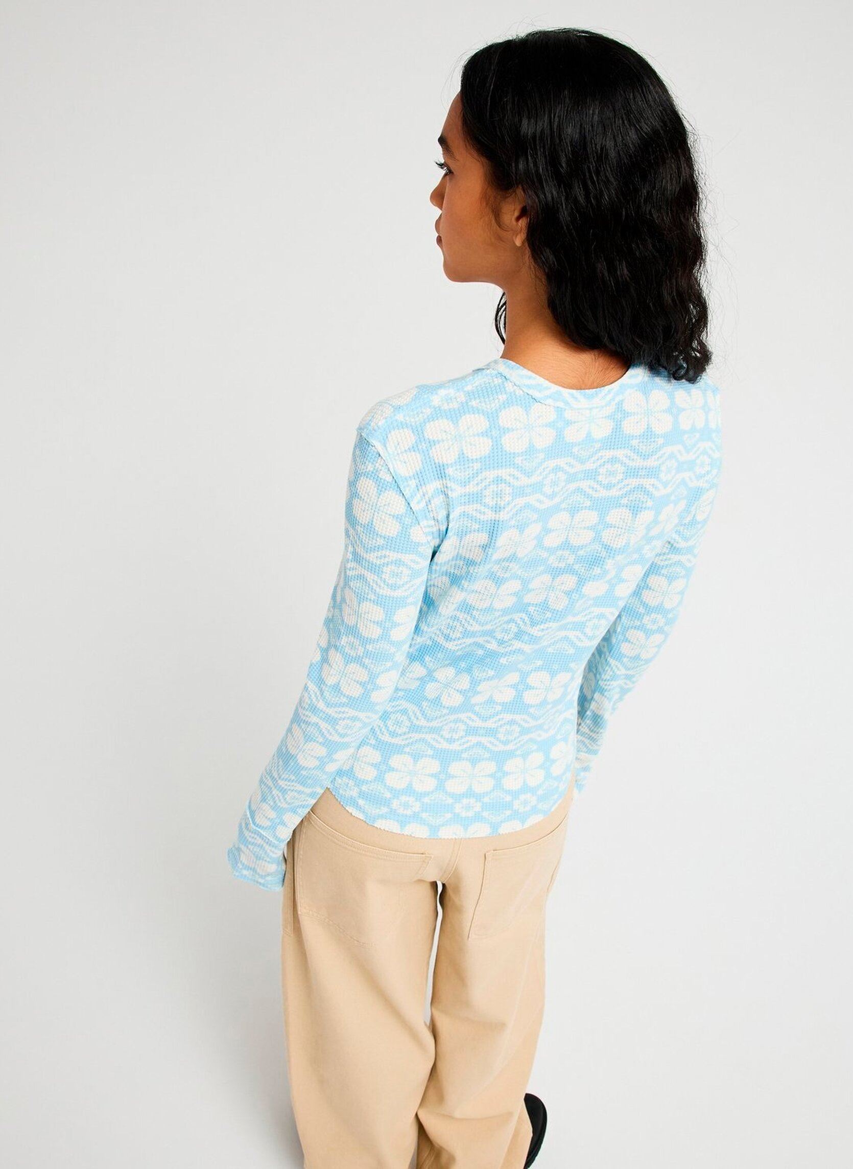 Tops Snowflake Jam dames blauw Roxy Tops Snowflake Jam dames blauw CERULEAN CHALET ALL DAY