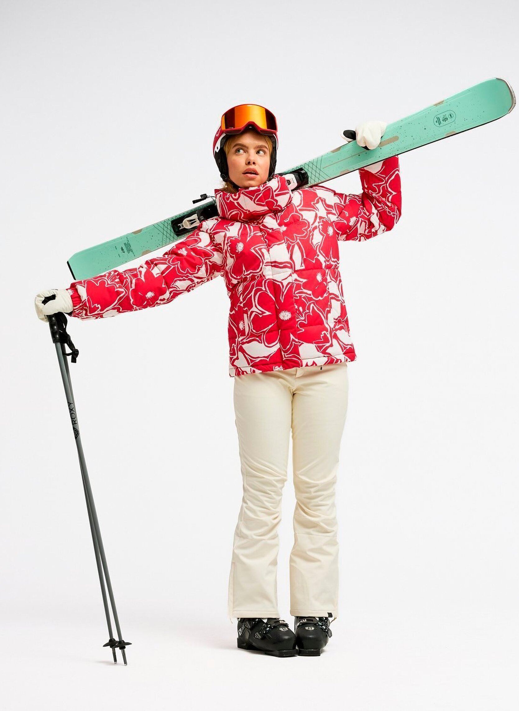 Daunenjacken Snowwinterebel damen rot Roxy Daunenjacken Snowwinterebel damen rot BARBERRY FLORAL FLURRIES