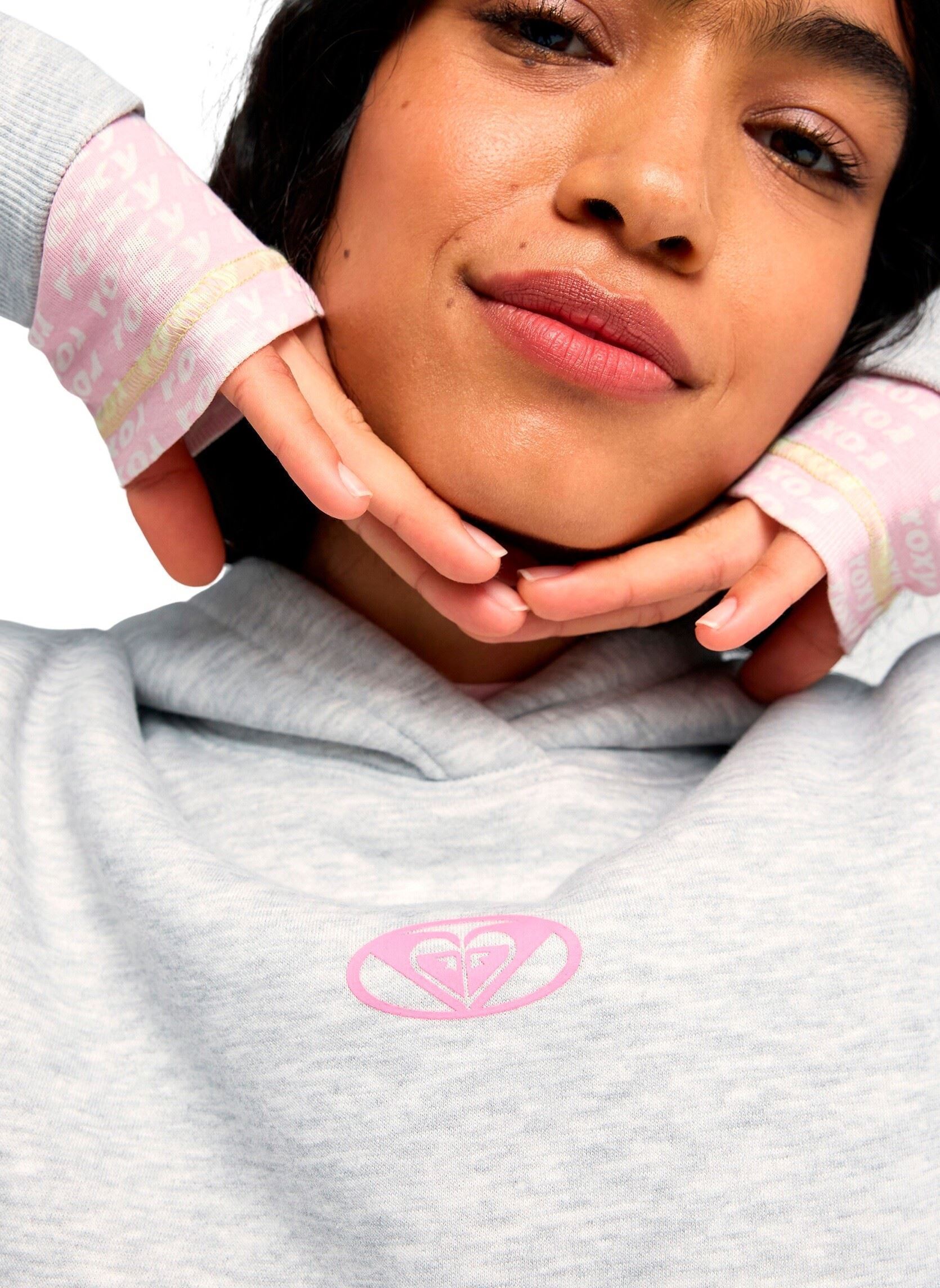 Sweatshirts Surf Doll Hood femme gris Roxy Sweatshirts Surf Doll Hood femme gris LIGHT GREY HEATHER