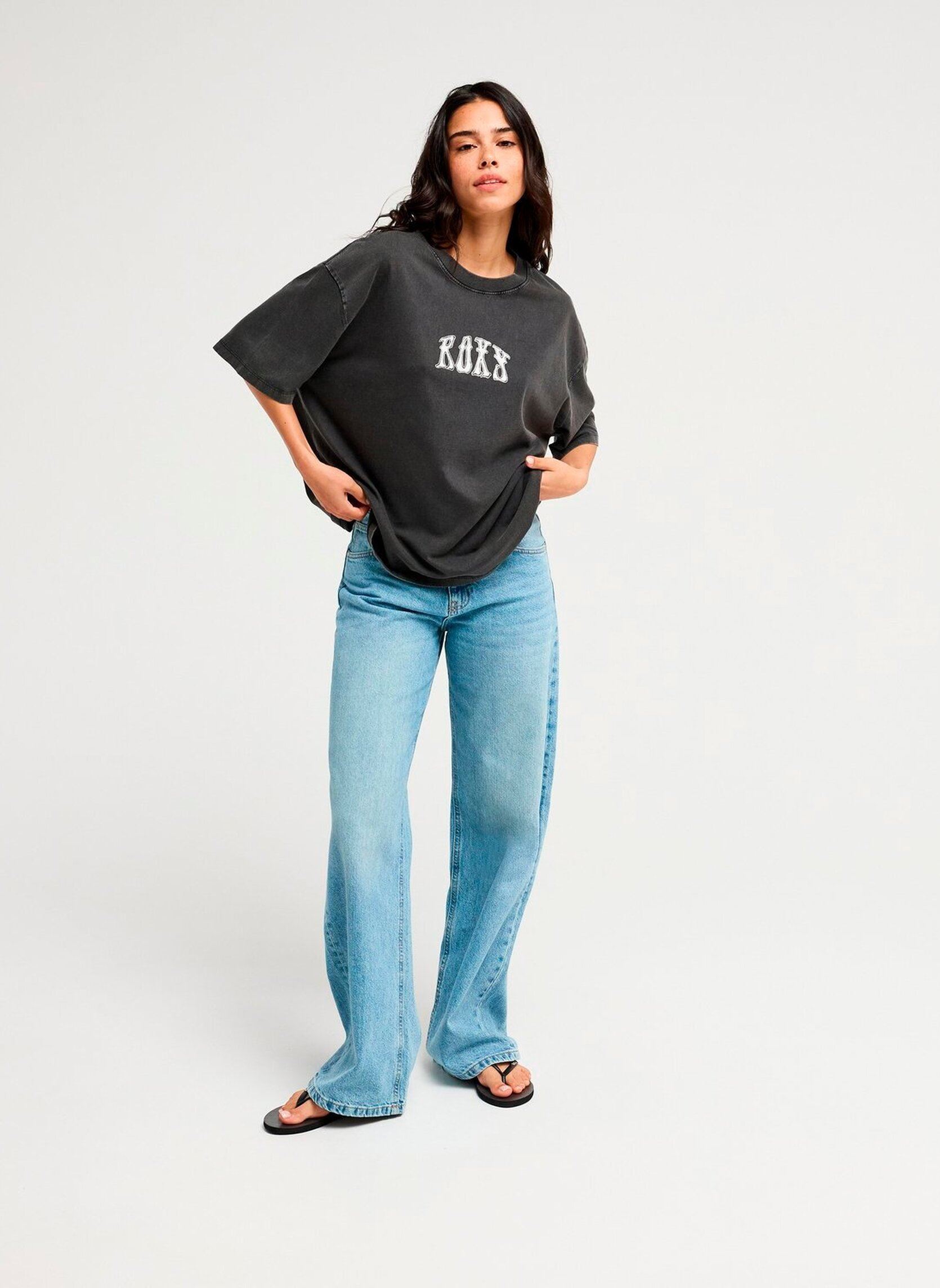 T-shirts Talloversize Wa dames grijs Roxy T-shirts Talloversize Wa dames grijs ANTHRACITE