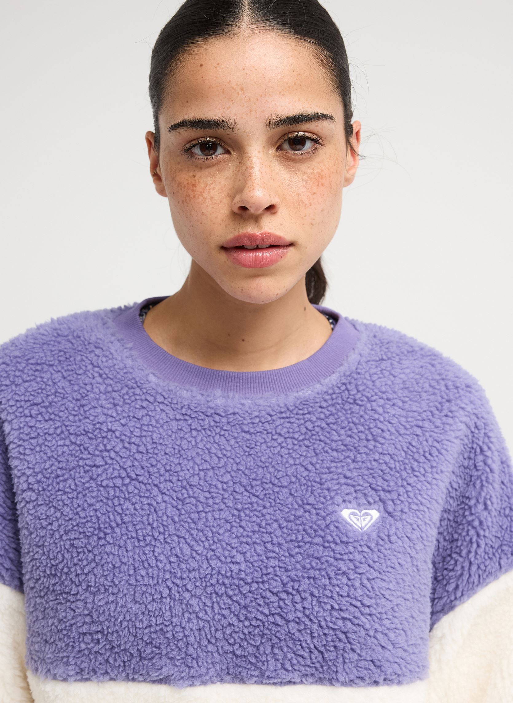 Fleece-Jacken Wow Crewneck damen violett Roxy Fleece-Jacken Wow Crewneck damen violett TWILIGHT PURPLE
