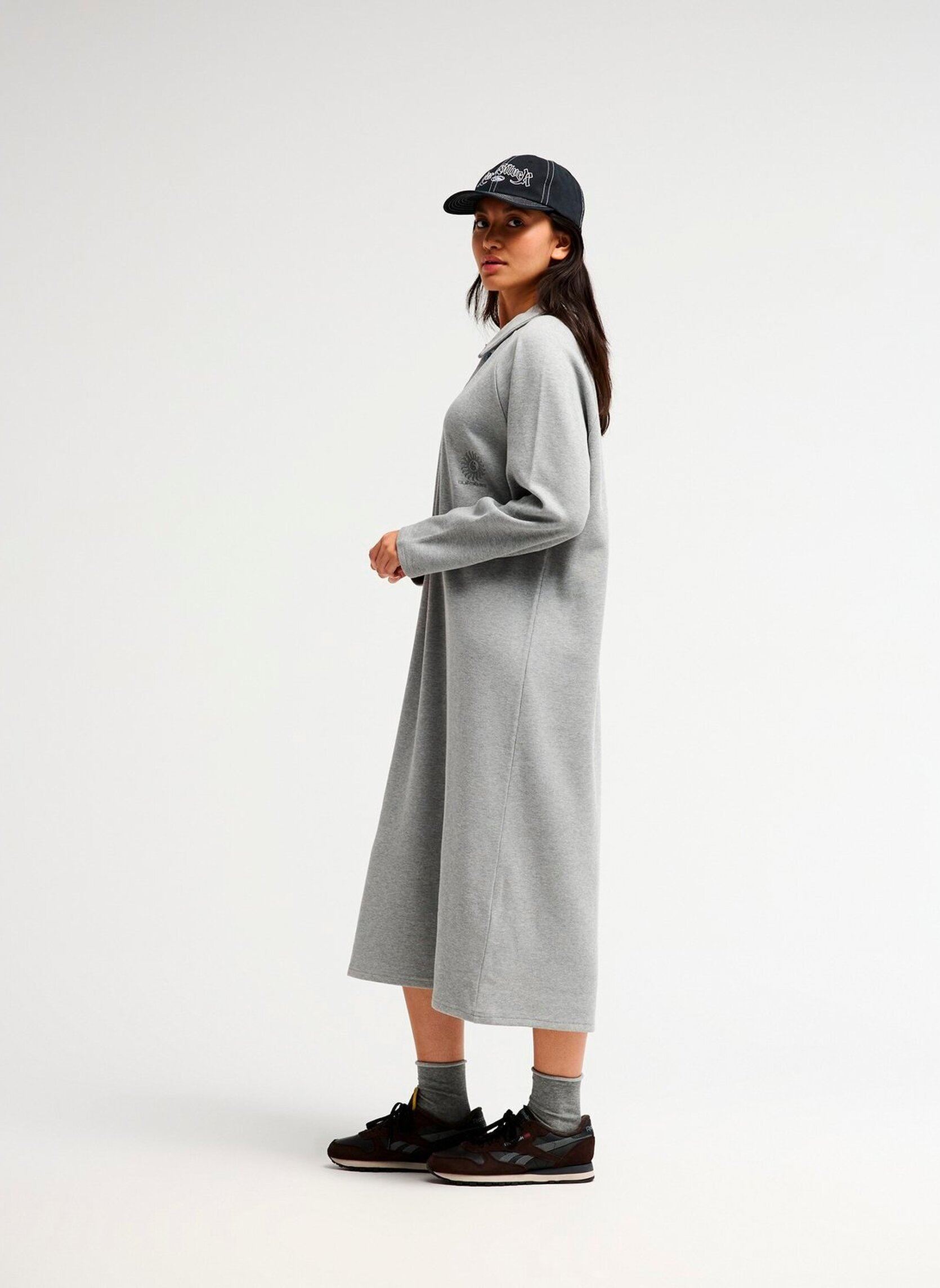 Robes As Polo Long Dress femme gris Quiksilver Robes As Polo Long Dress femme gris LIGHT GREY HEATHER