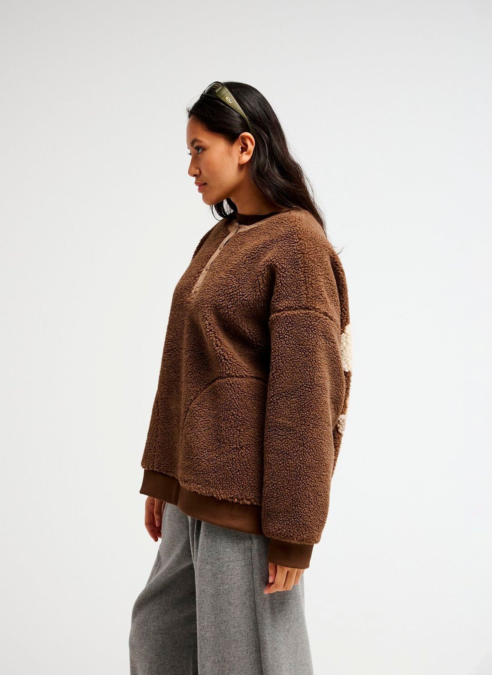 Vestes polaires Barango Crew femme marron Quiksilver Vestes polaires Barango Crew femme marron PINE BARK