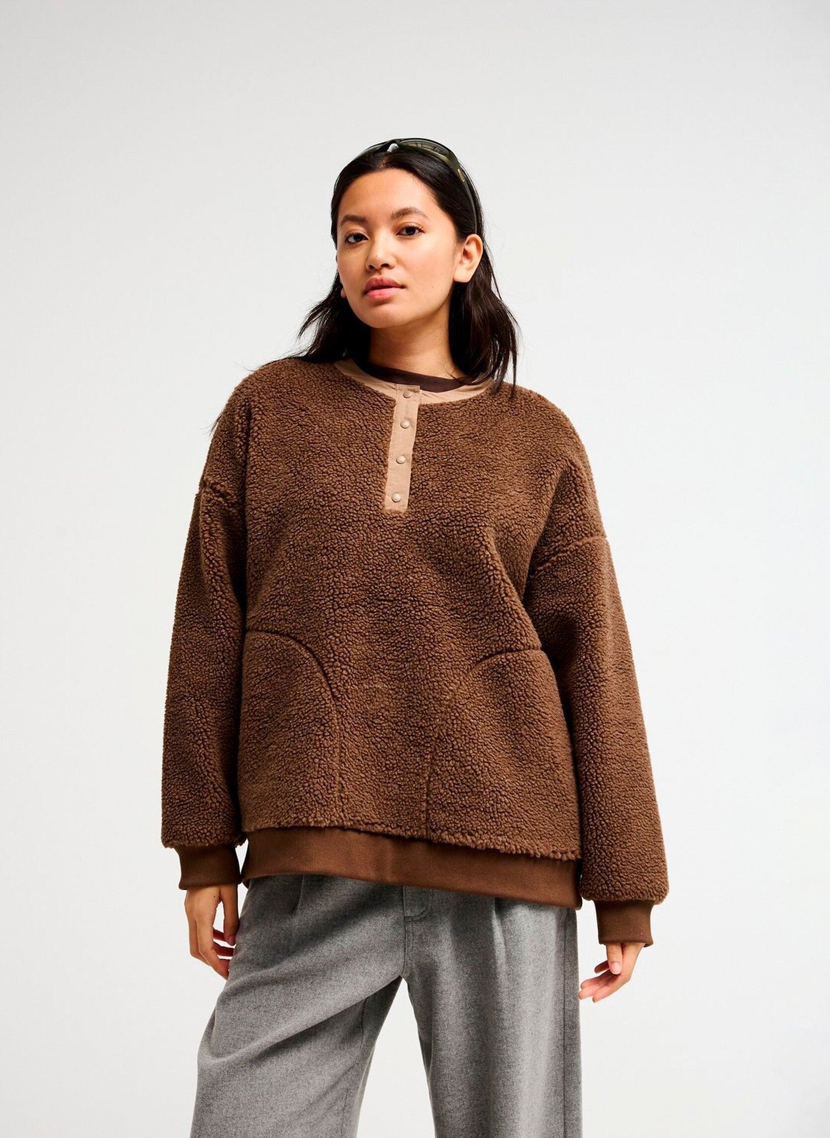 Vestes polaires Barango Crew femme marron Quiksilver Vestes polaires Barango Crew femme marron PINE BARK