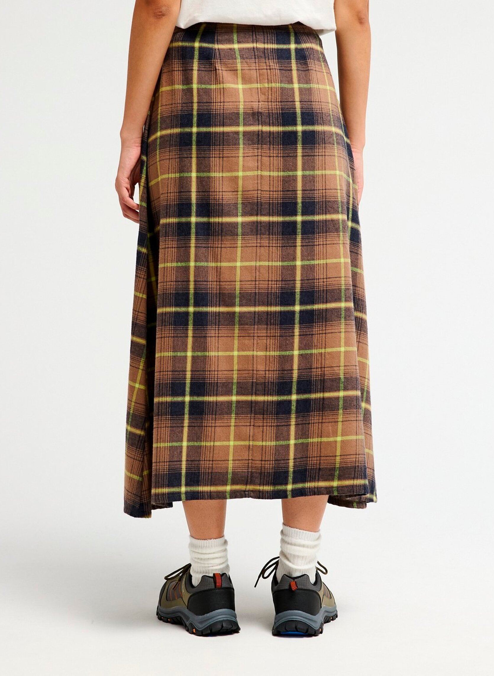 Jupes Lomond skirt femme marron Quiksilver Jupes Lomond skirt femme marron PINE BARK LOMOND CHECK