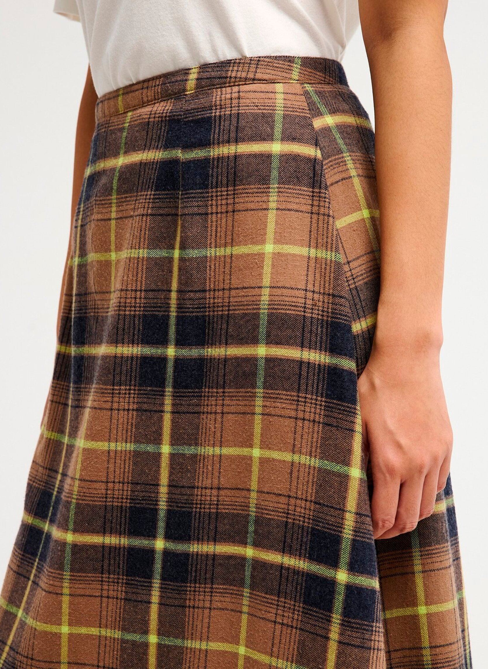 Jupes Lomond skirt femme marron Quiksilver Jupes Lomond skirt femme marron PINE BARK LOMOND CHECK