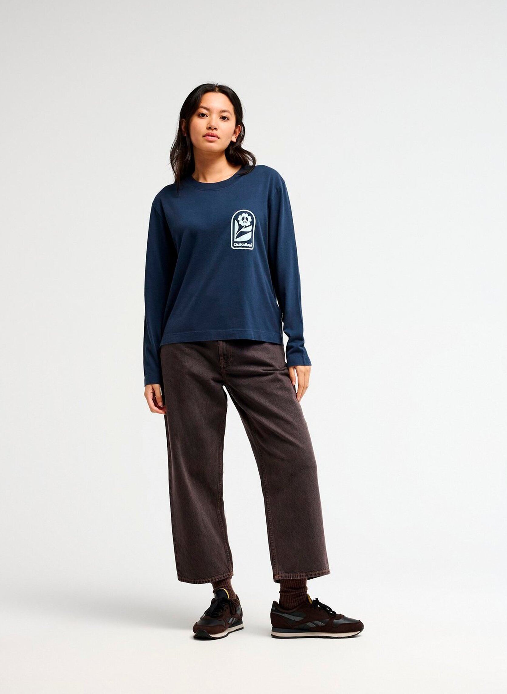 Tee-shirts Standard ls tee femme marine Quiksilver Tee-shirts Standard ls tee femme marine DARK NAVY