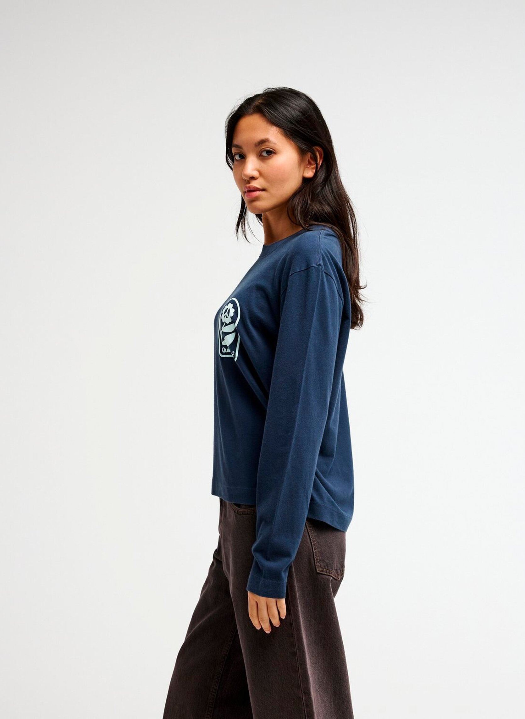 Tee-shirts Standard ls tee femme marine Quiksilver Tee-shirts Standard ls tee femme marine DARK NAVY