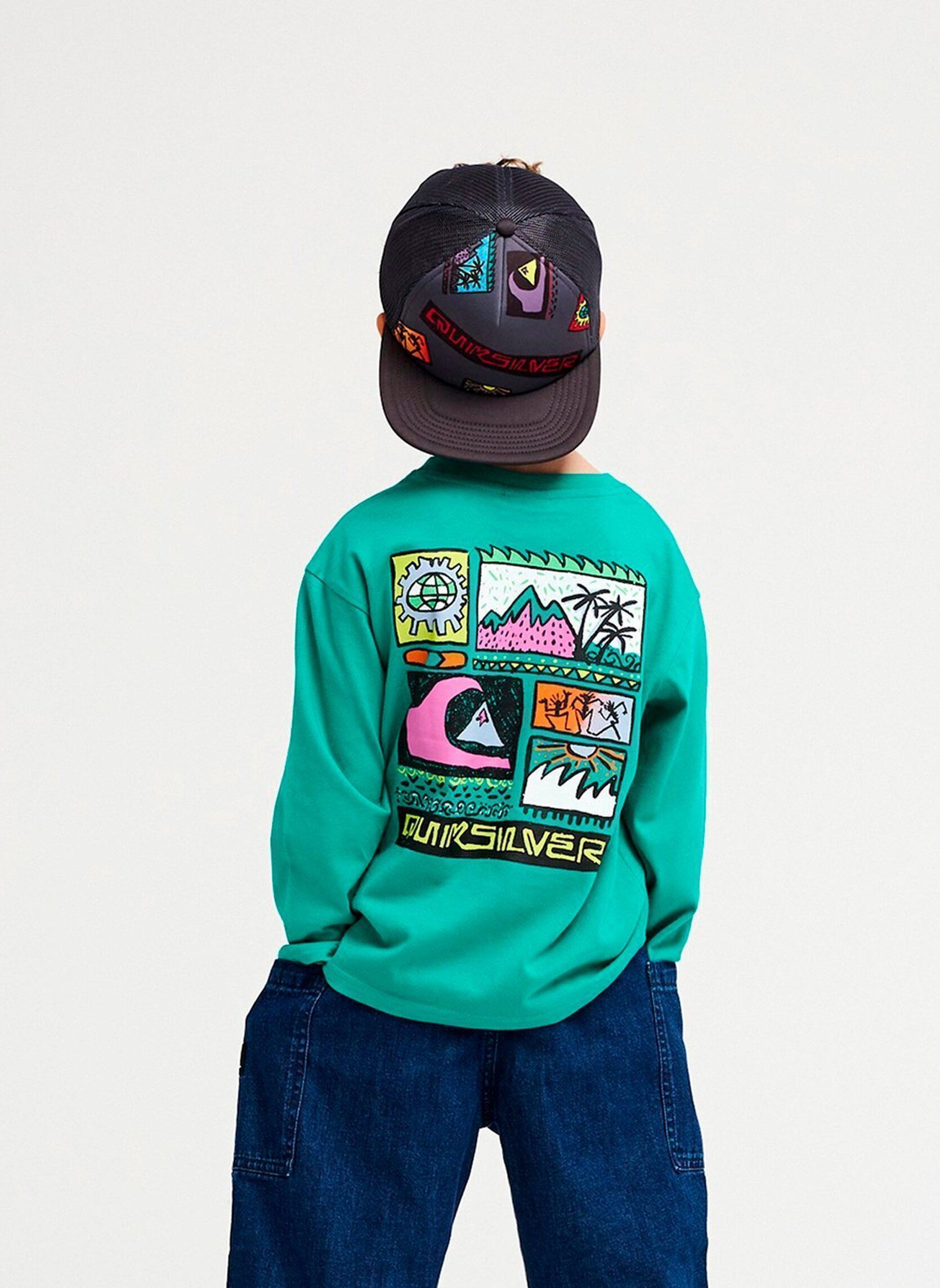 Tee-shirts Kingpin Ls Tee garçon vert Quiksilver Tee-shirts Kingpin Ls Tee garçon vert DEEP GREEN