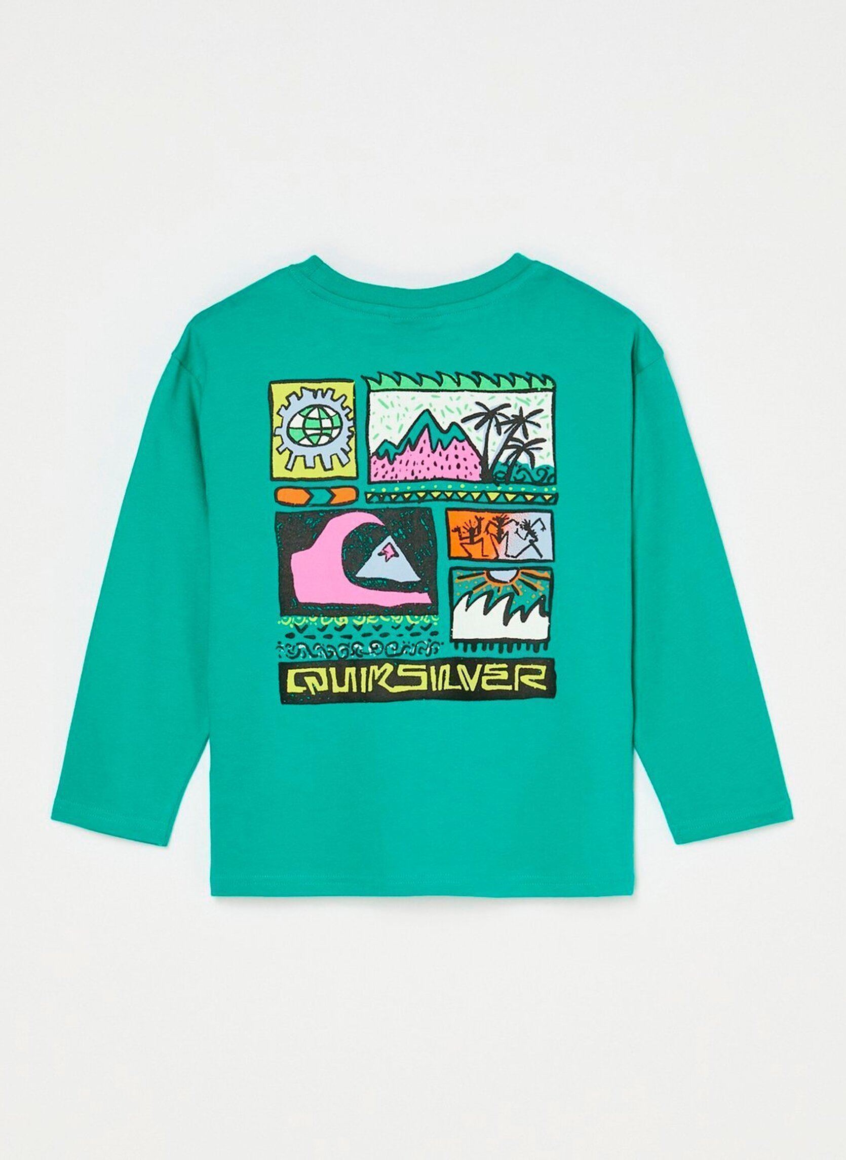 Tee-shirts Kingpin Ls Tee garçon vert Quiksilver Tee-shirts Kingpin Ls Tee garçon vert DEEP GREEN