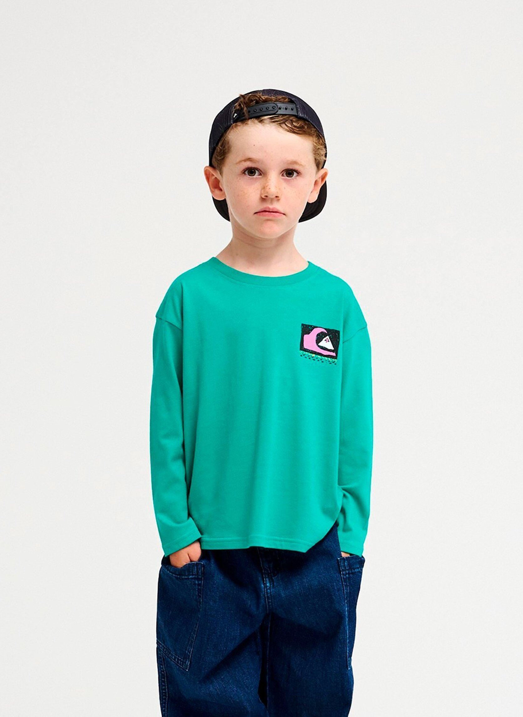 Tee-shirts Kingpin Ls Tee garçon vert Quiksilver Tee-shirts Kingpin Ls Tee garçon vert DEEP GREEN