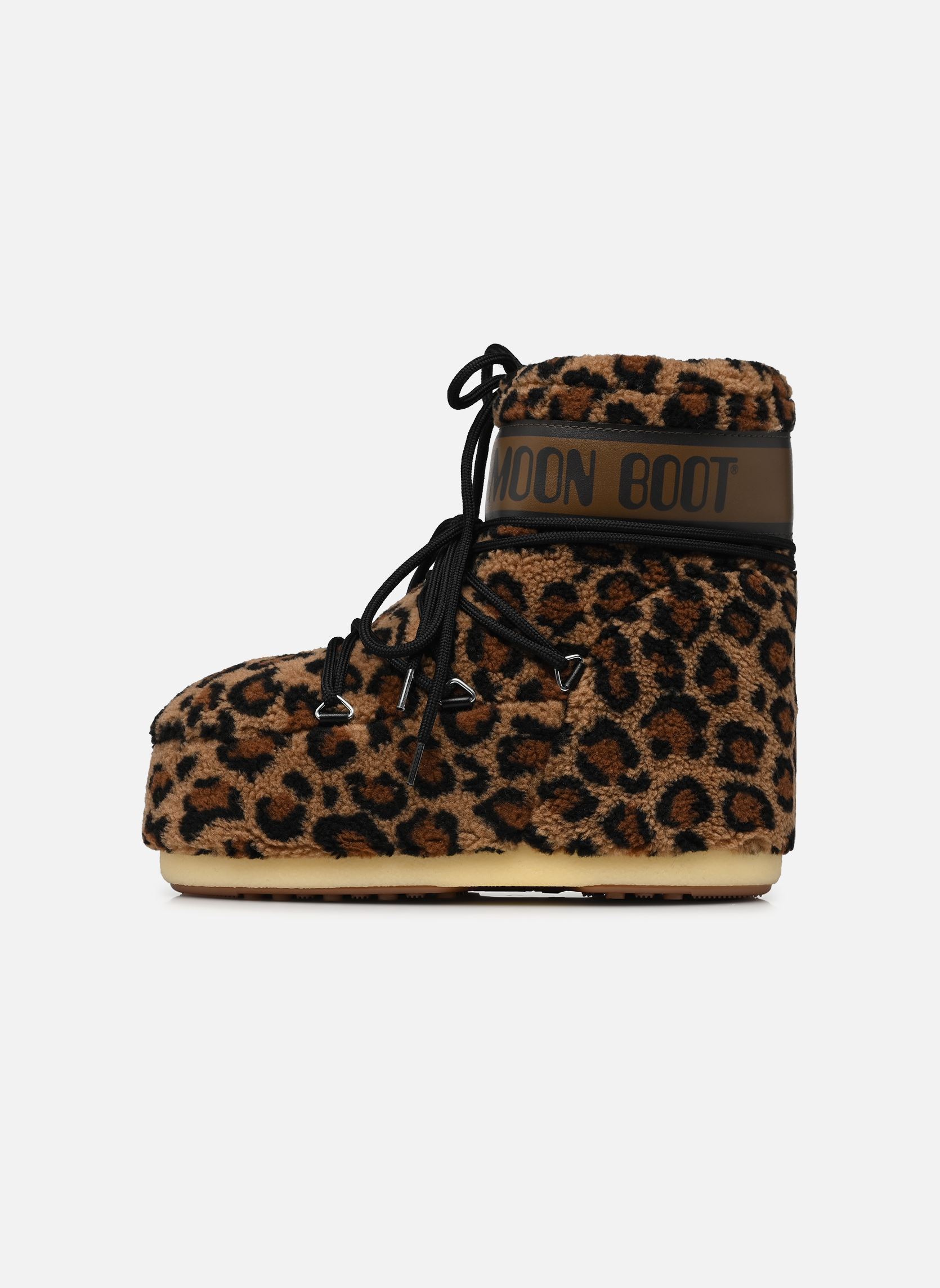 Bottes de neige MB ICON LOW FLEECE LEOPARD femme marron Moon Boot Bottes de neige MB ICON LOW FLEECE LEOPARD femme marron COGNAC/COCOA