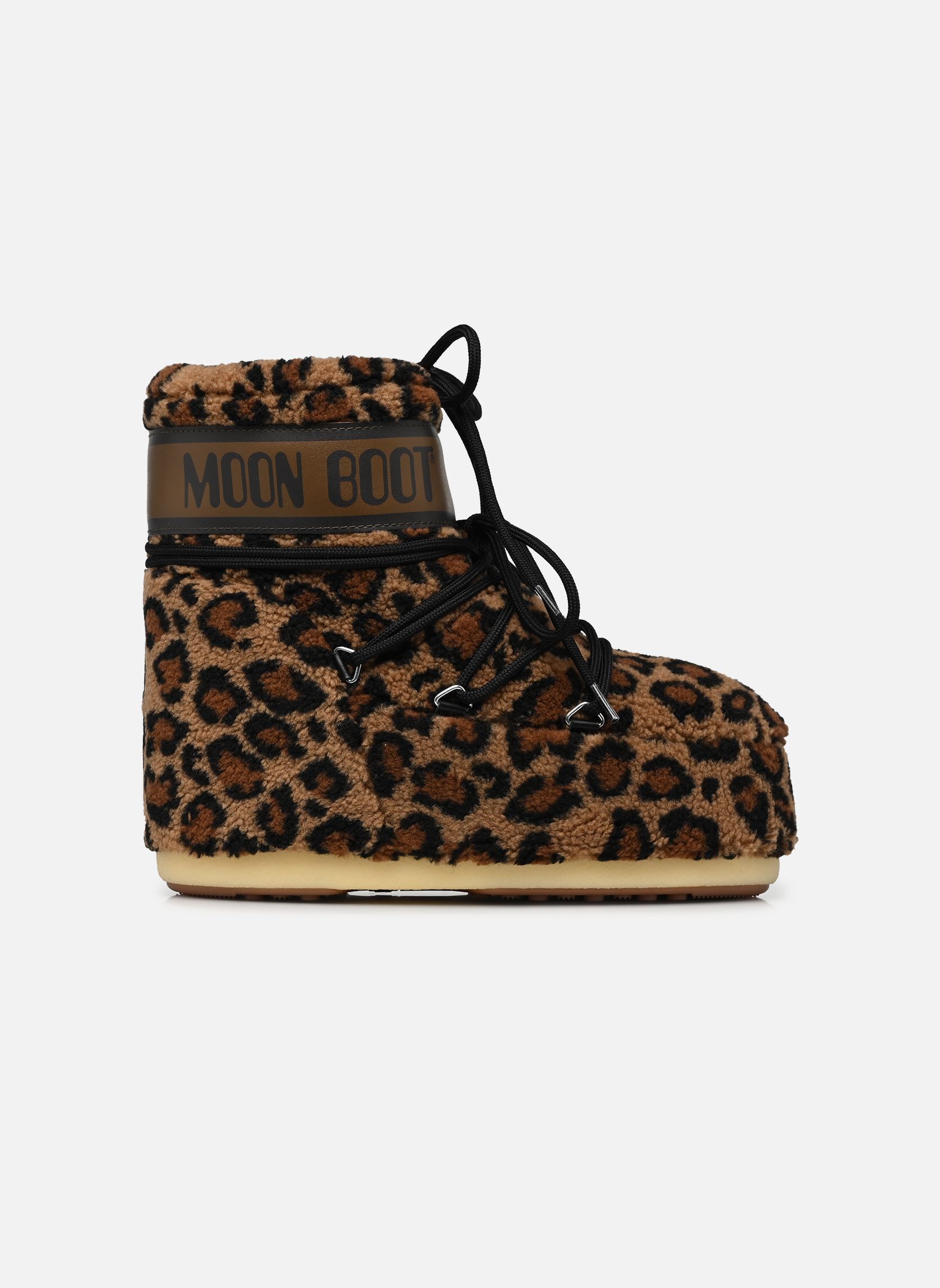 Bottes de neige MB ICON LOW FLEECE LEOPARD femme marron Moon Boot Bottes de neige MB ICON LOW FLEECE LEOPARD femme marron COGNAC/COCOA