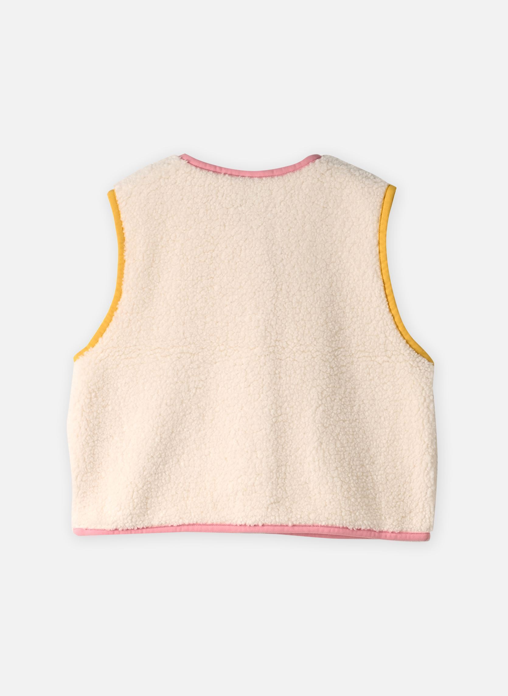 Vestes VESTE SHERPA fille beige Petit Bateau Vestes VESTE SHERPA fille beige MILK
