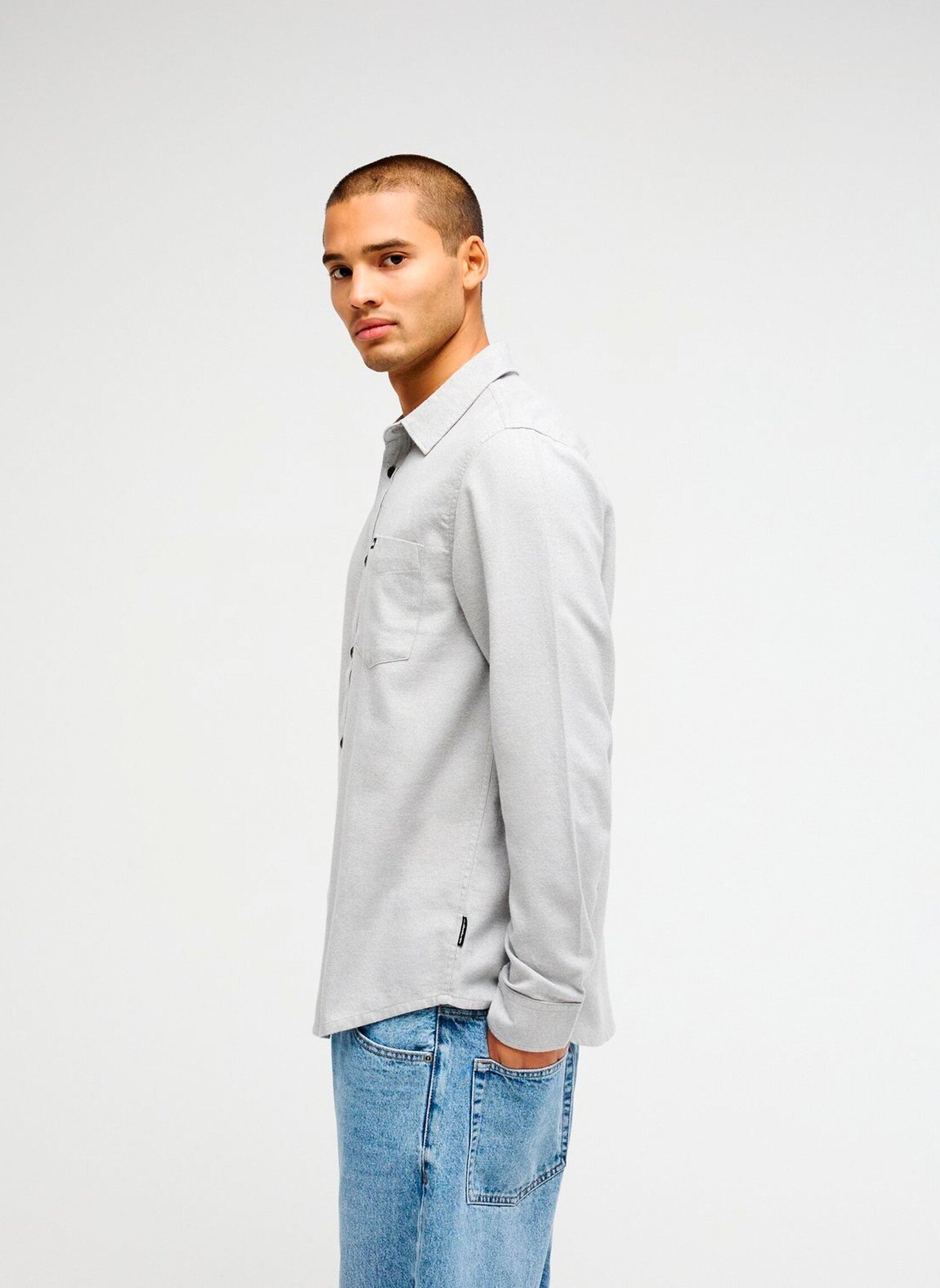 Chemises Motherf Heather homme gris Quiksilver Chemises Motherf Heather homme gris LIGHT GREY HEATHER