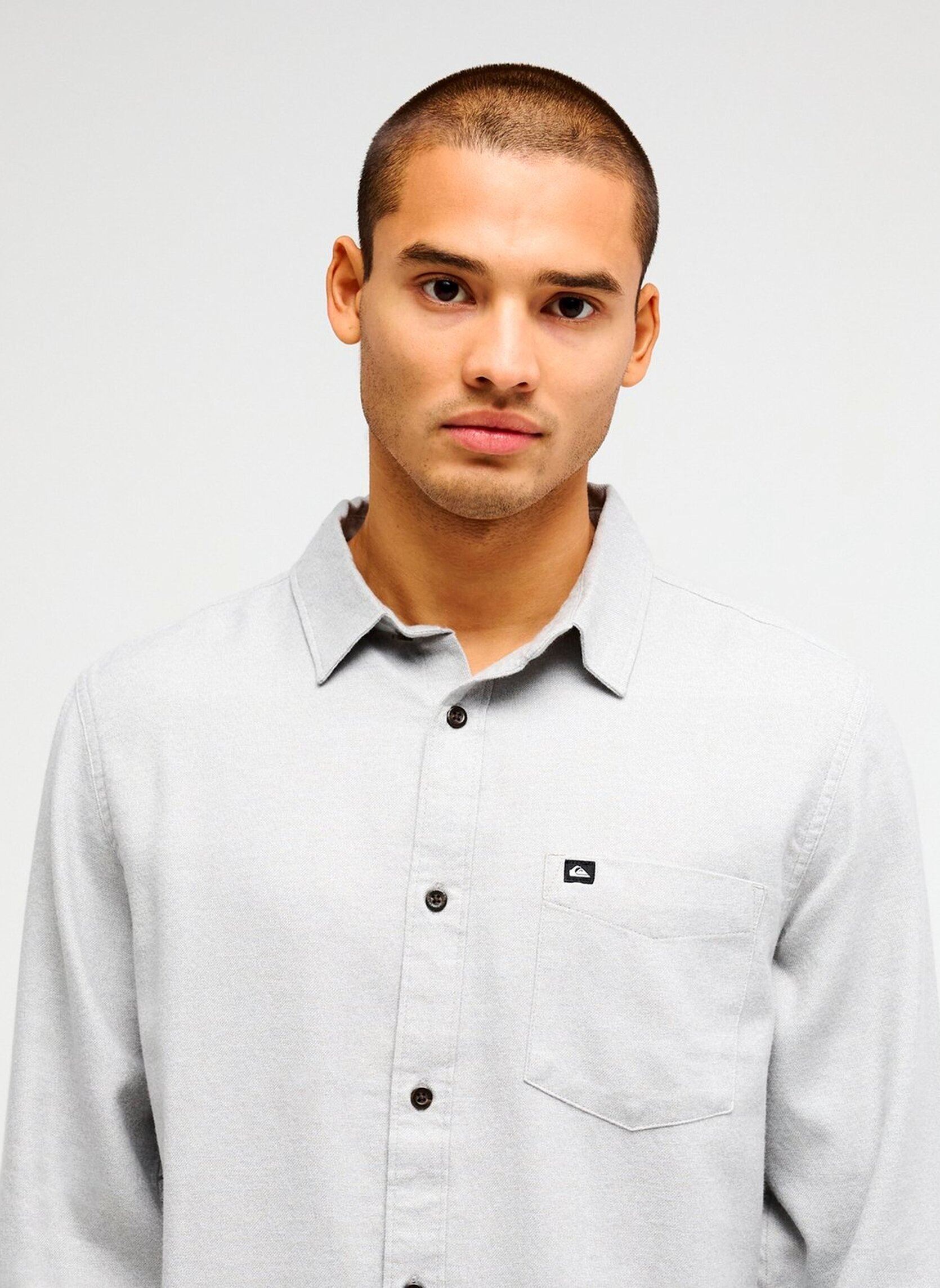 Chemises Motherf Heather homme gris Quiksilver Chemises Motherf Heather homme gris LIGHT GREY HEATHER