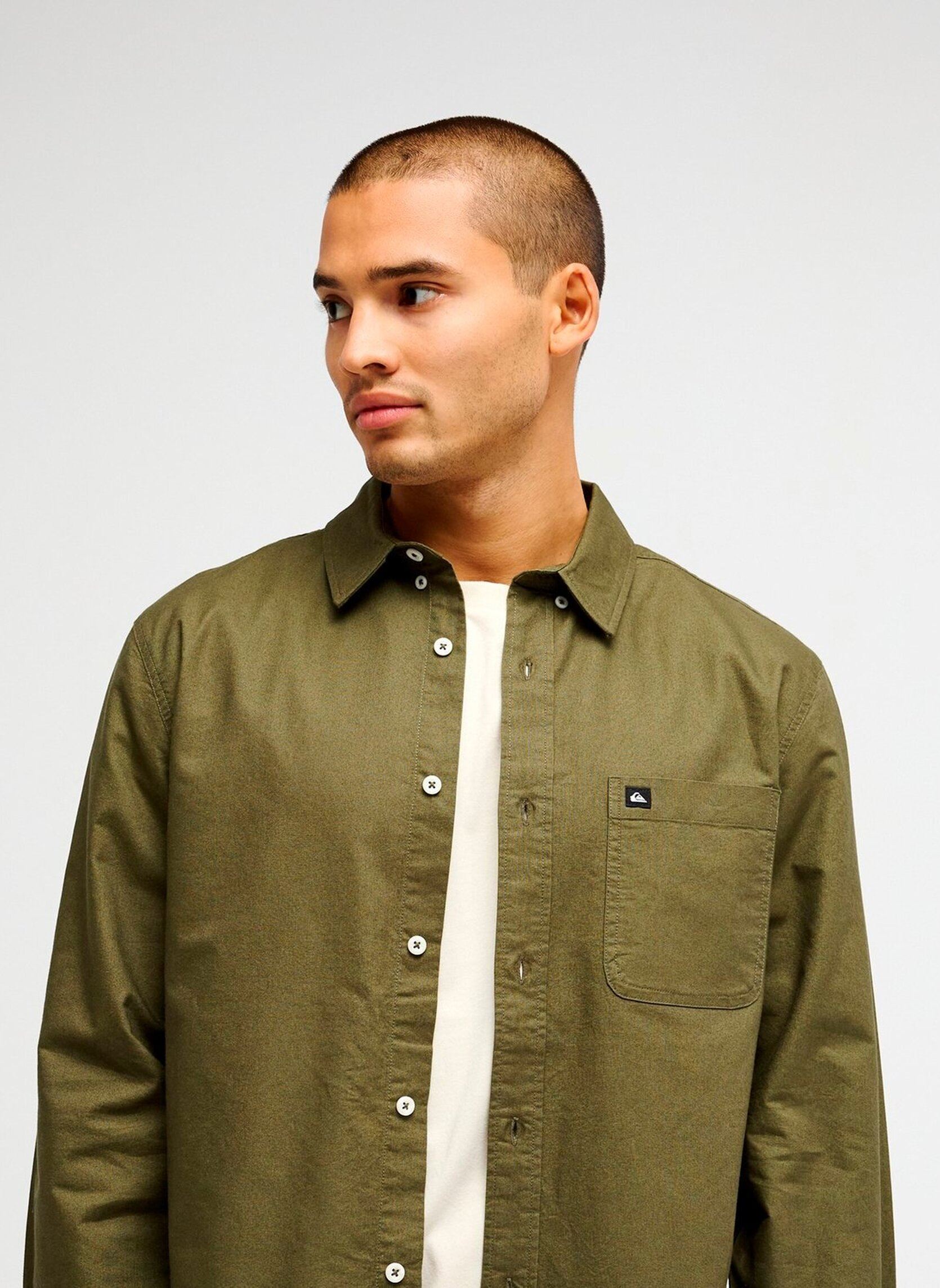 Chemises Smoke Trail Oxf homme vert Quiksilver Chemises Smoke Trail Oxf homme vert GRAPE LEAF