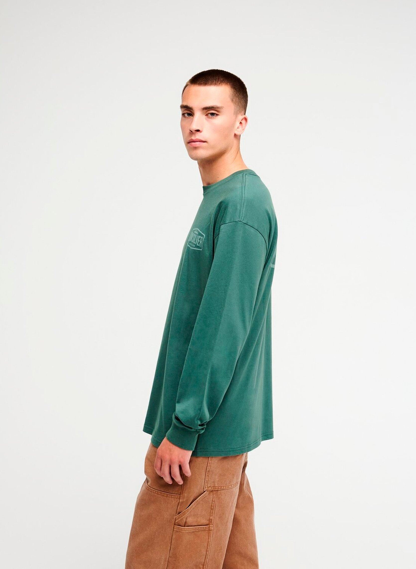 Tee-shirts Surf Garage Ls homme vert Quiksilver Tee-shirts Surf Garage Ls homme vert FOREST