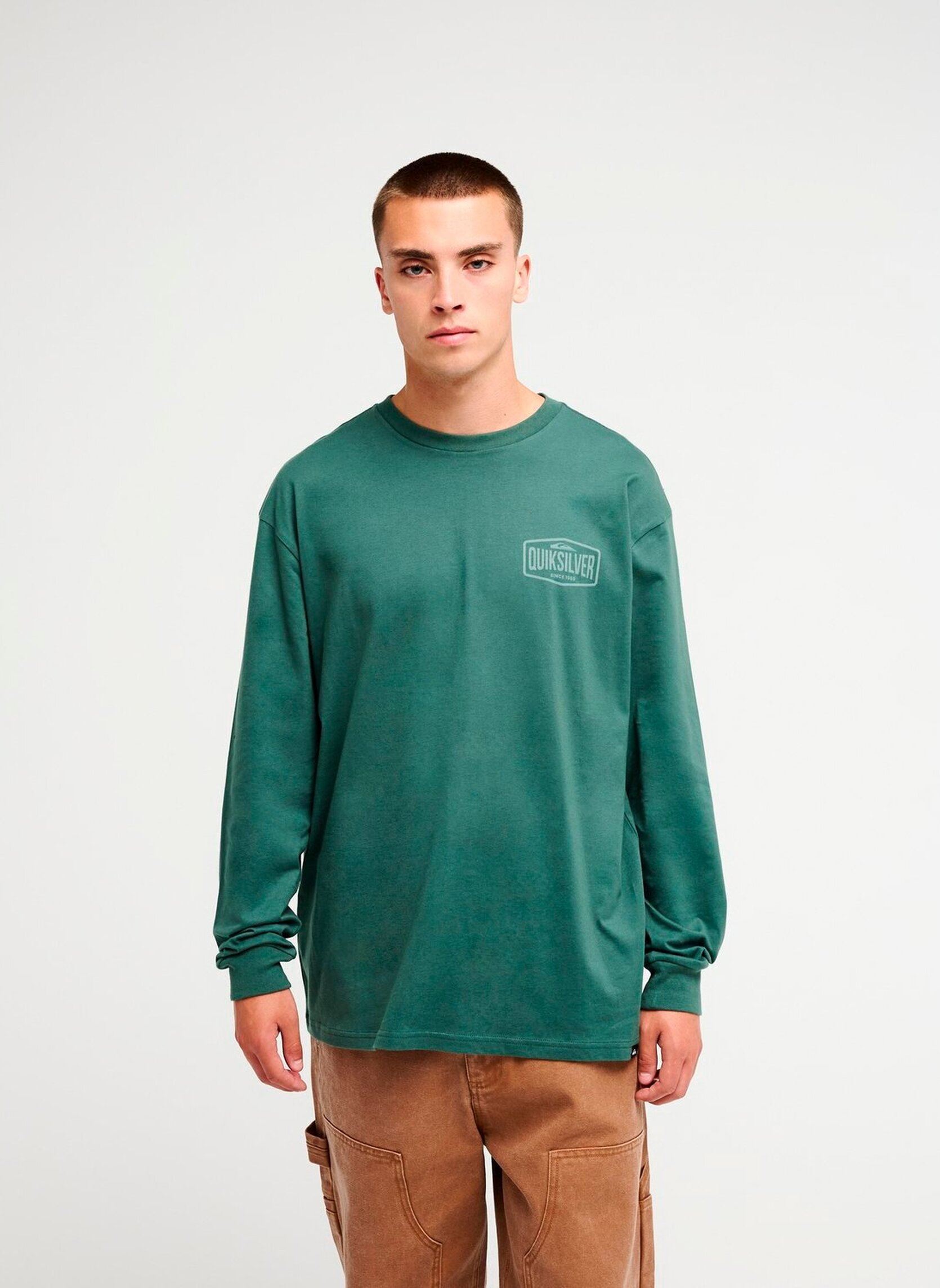 Tee-shirts Surf Garage Ls homme vert Quiksilver Tee-shirts Surf Garage Ls homme vert FOREST