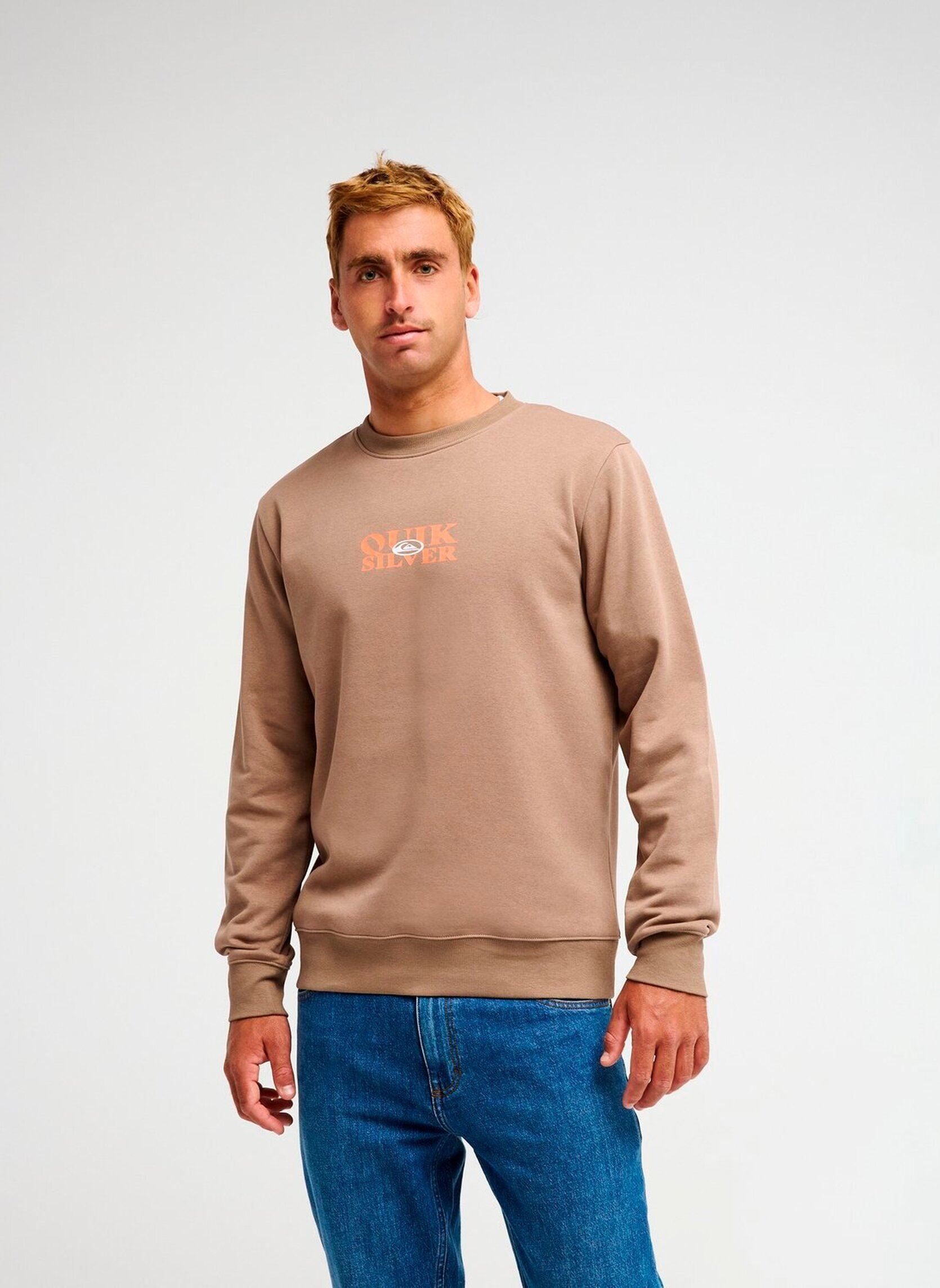 Sweatshirts True Crew herren beige Quiksilver Sweatshirts True Crew herren beige PINE BARK