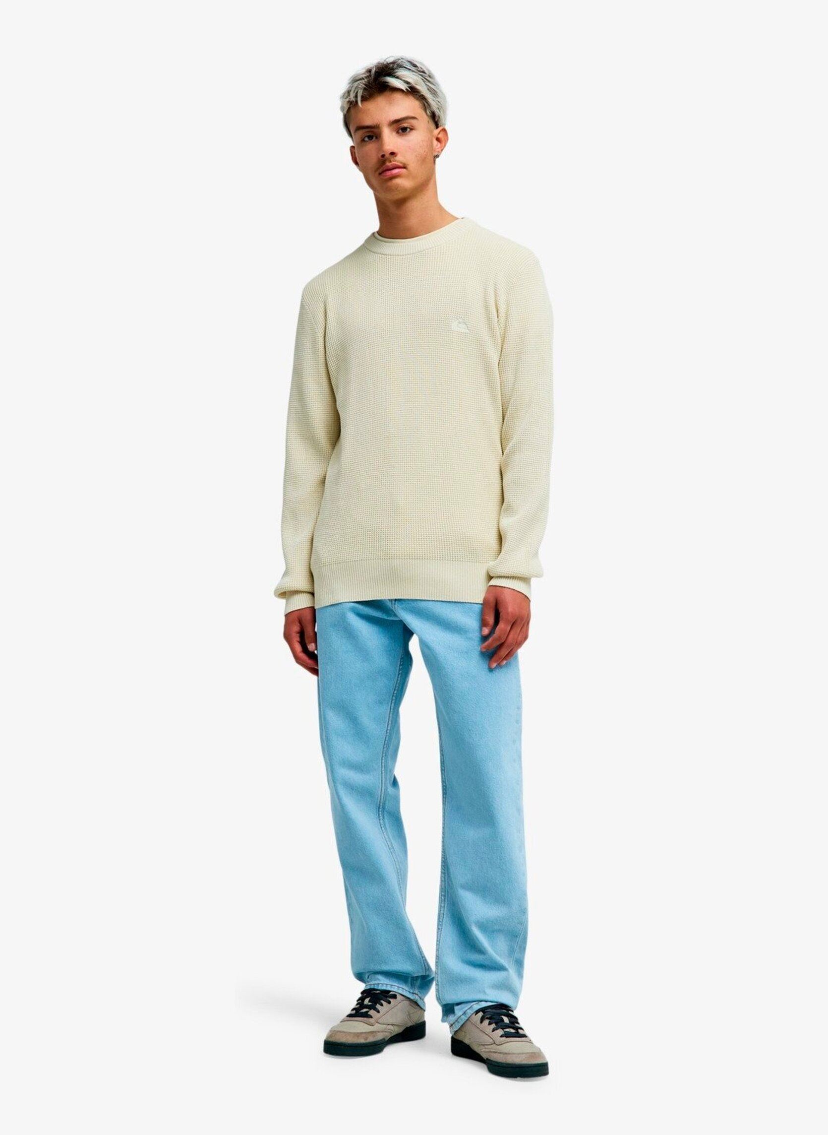 Pulls Wafflesweater homme blanc Quiksilver Pulls Wafflesweater homme blanc BONE WHITE