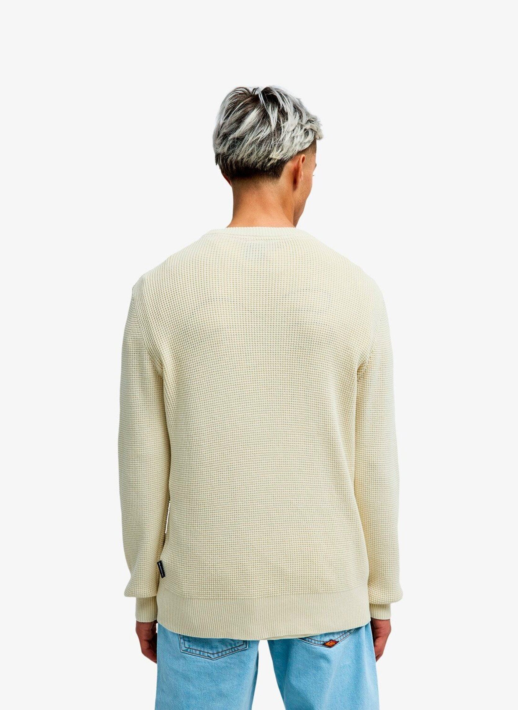 Pulls Wafflesweater homme blanc Quiksilver Pulls Wafflesweater homme blanc BONE WHITE