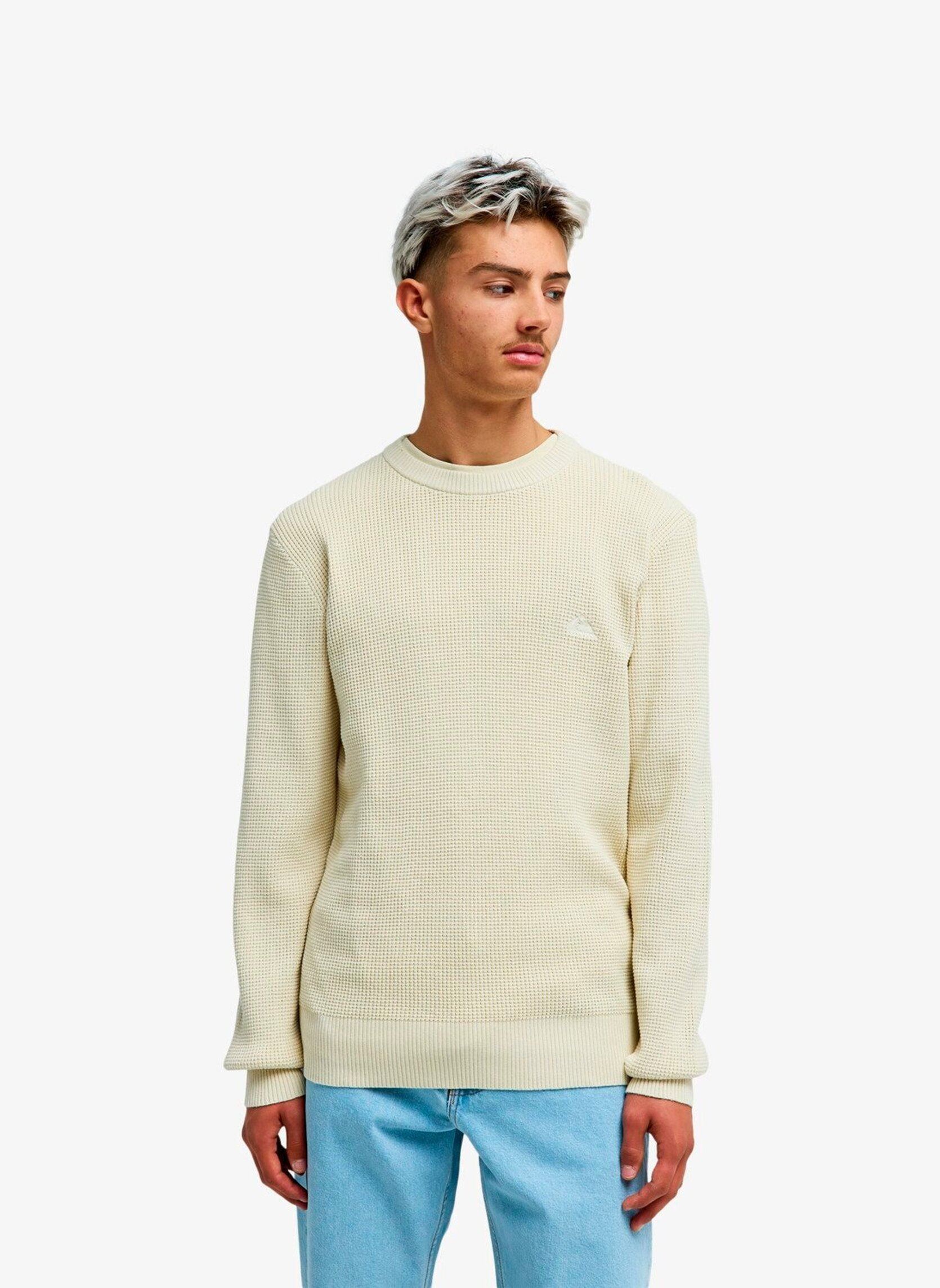 Pulls Wafflesweater homme blanc Quiksilver Pulls Wafflesweater homme blanc BONE WHITE