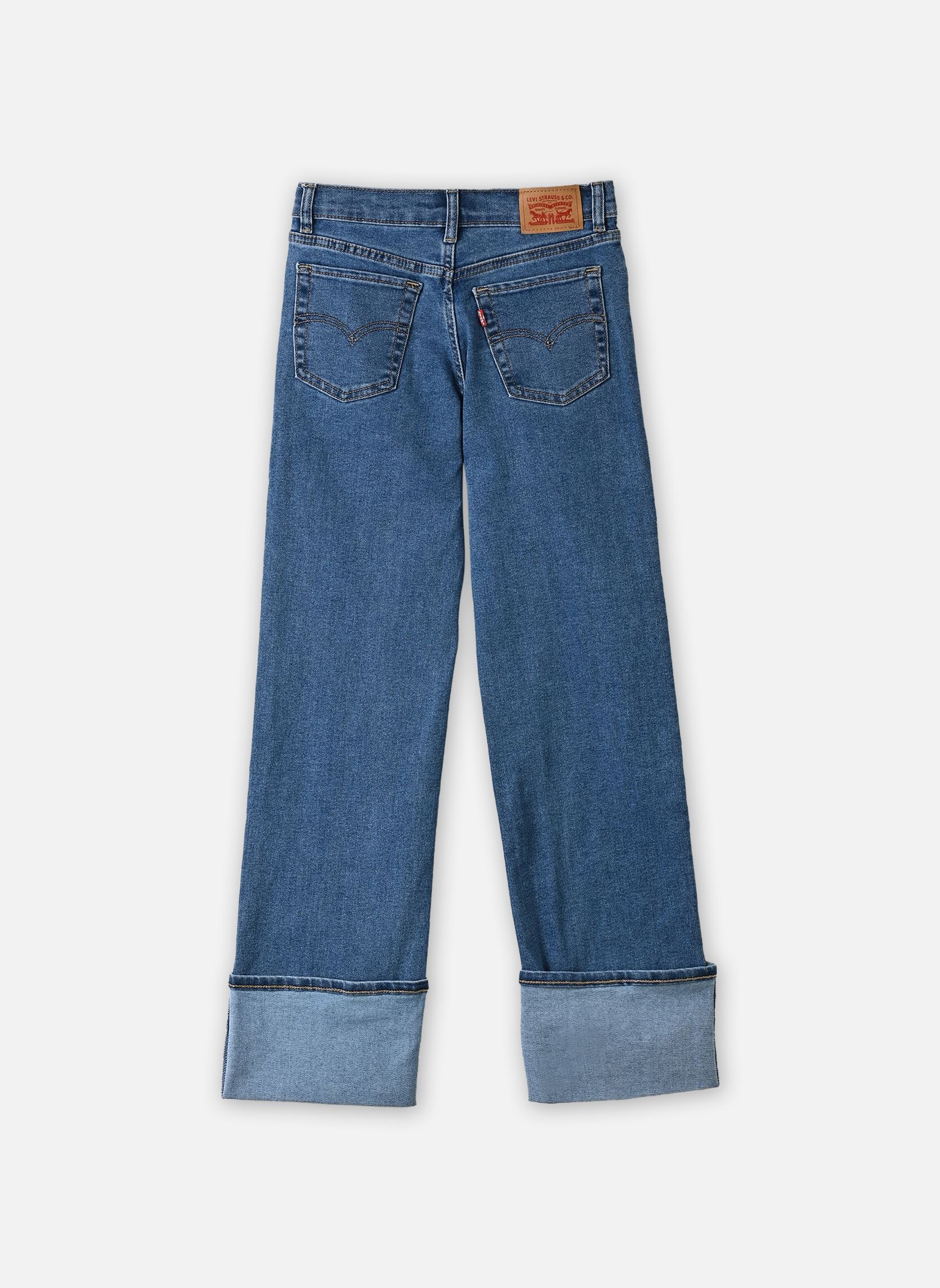 Jeans LVG WIDE LEG JEANS W/ROLL-CUFF fille bleu Levi's Kids Jeans LVG WIDE LEG JEANS W/ROLL-CUFF fille bleu HOLD MY PURSE