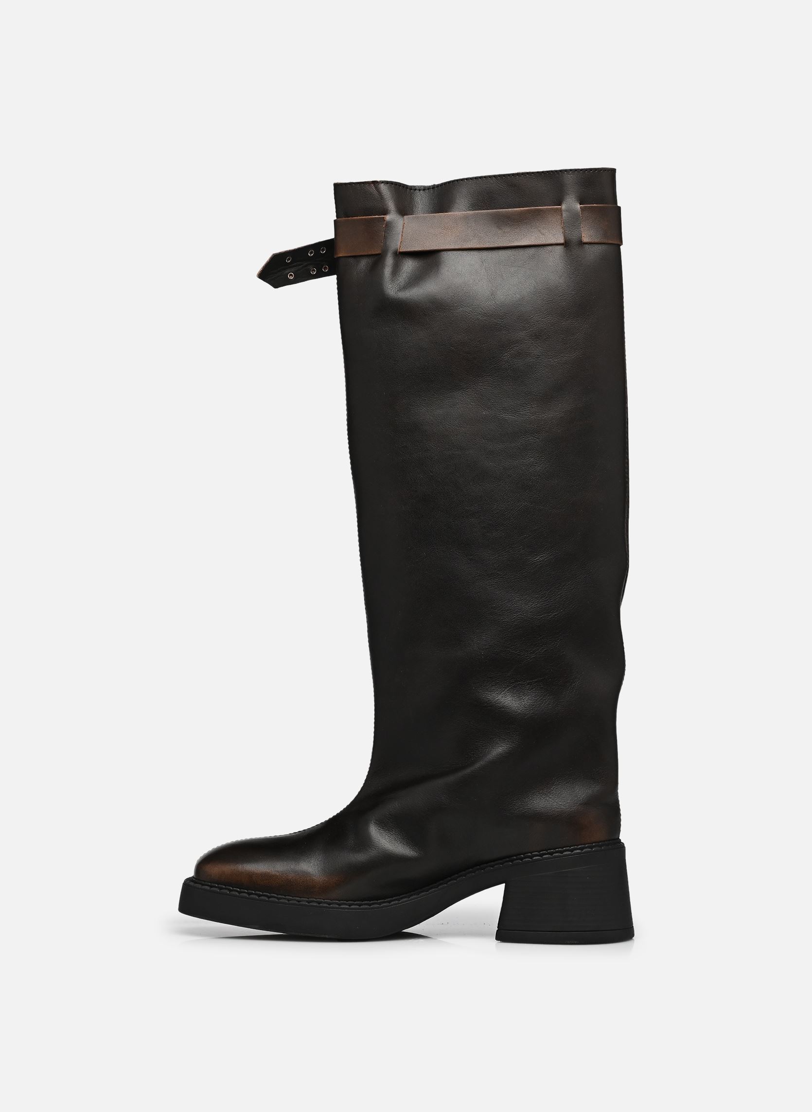 Bottes Kristel femme marron E8 by Miista Bottes Kristel femme marron BRUSHED BROWN