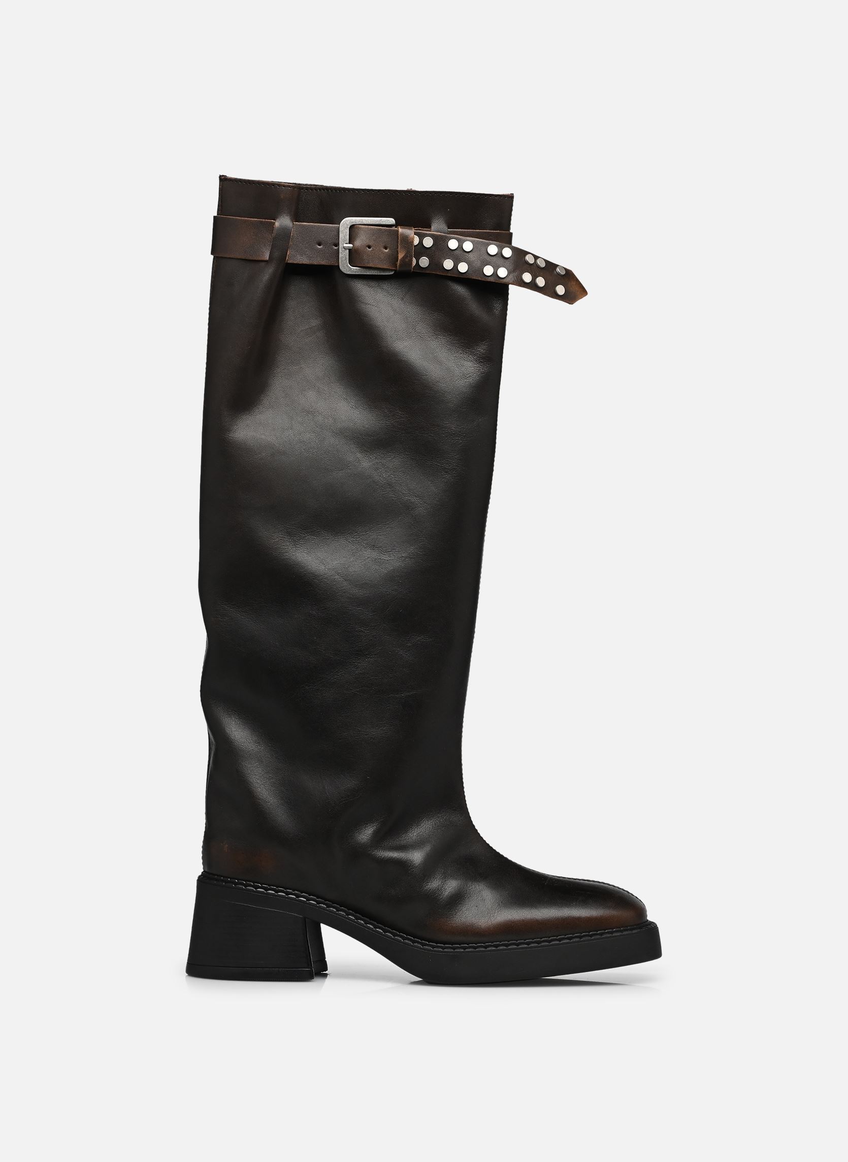 Bottes Kristel femme marron E8 by Miista Bottes Kristel femme marron BRUSHED BROWN