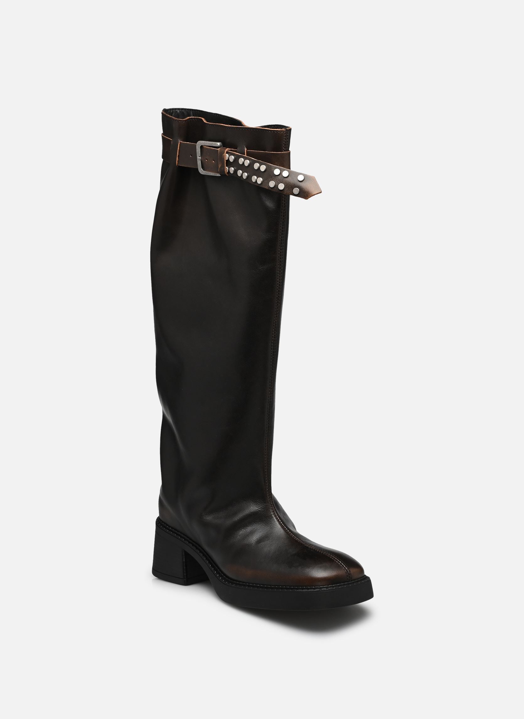 Bottes Kristel femme marron E8 by Miista Bottes Kristel femme marron BRUSHED BROWN