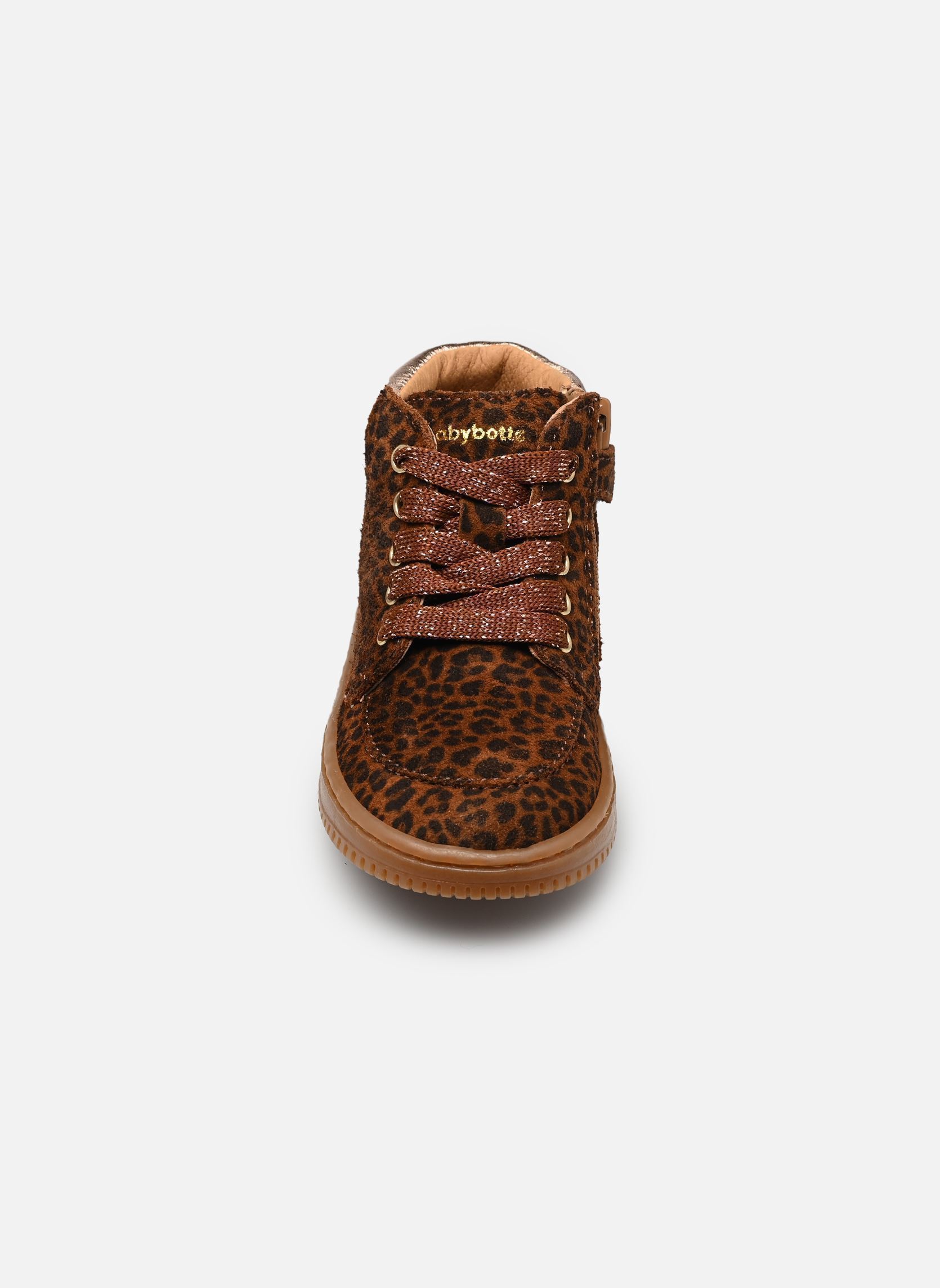 Baskets hautes Ficus fille marron Babybotte Baskets hautes Ficus fille marron LEOPARD